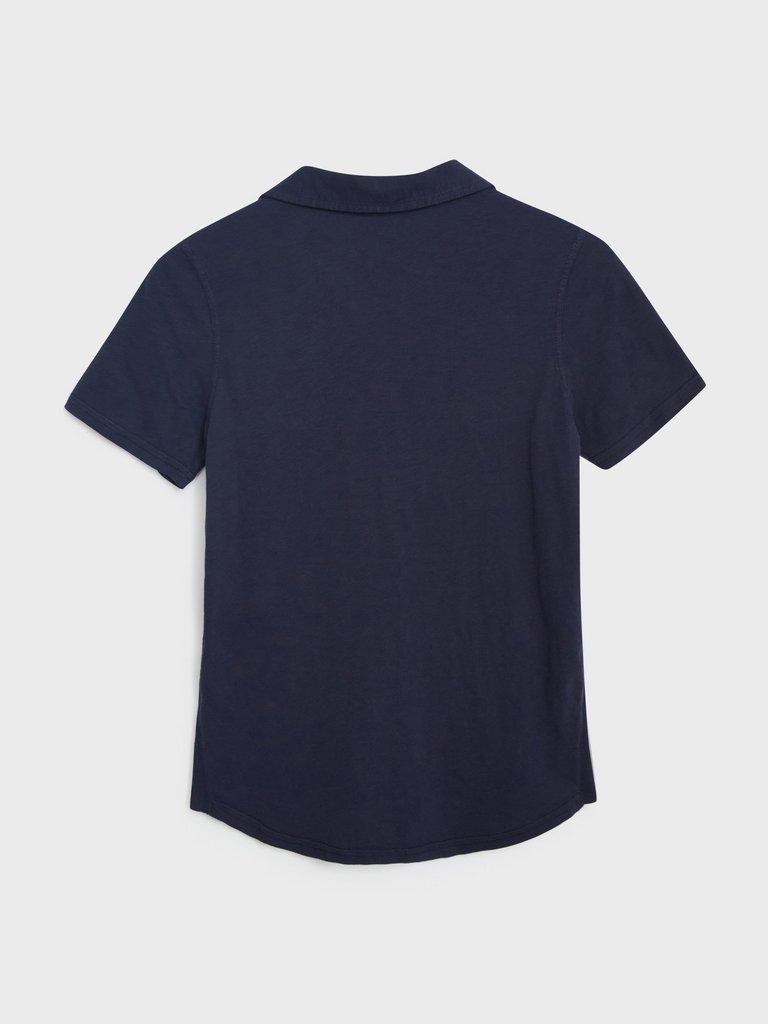 Organic Joyful Jersey Tee in NAVY PLAIN - FLAT BACK