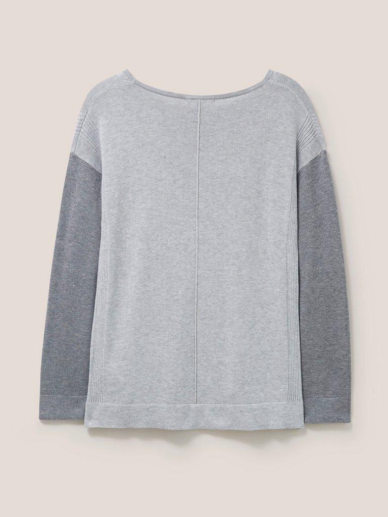 Olivia Jumper in GREY MARL - FLAT BACK