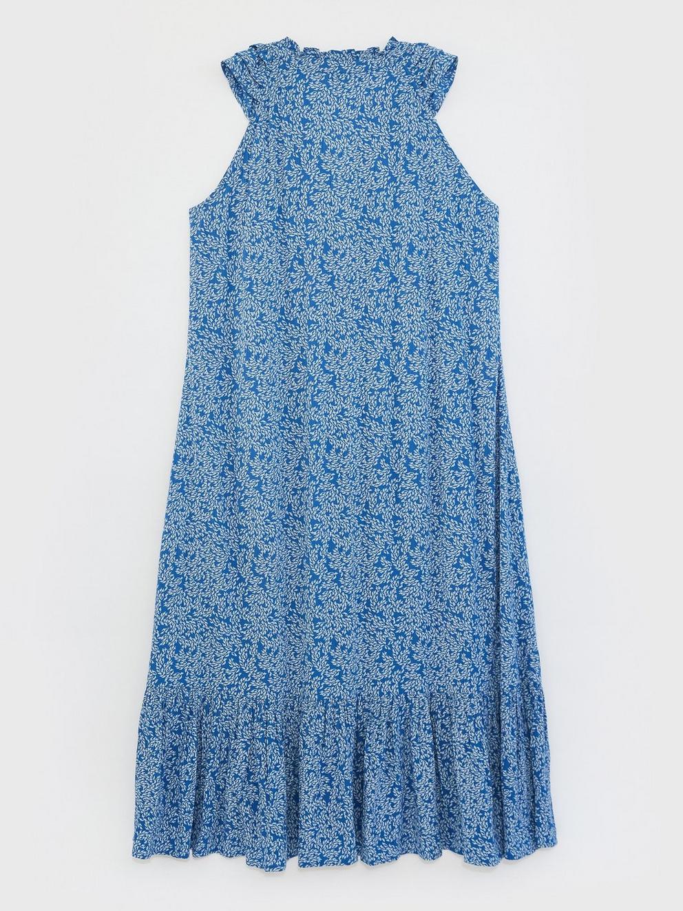 Karina Dress in BRIGHT BLUE - FLAT BACK