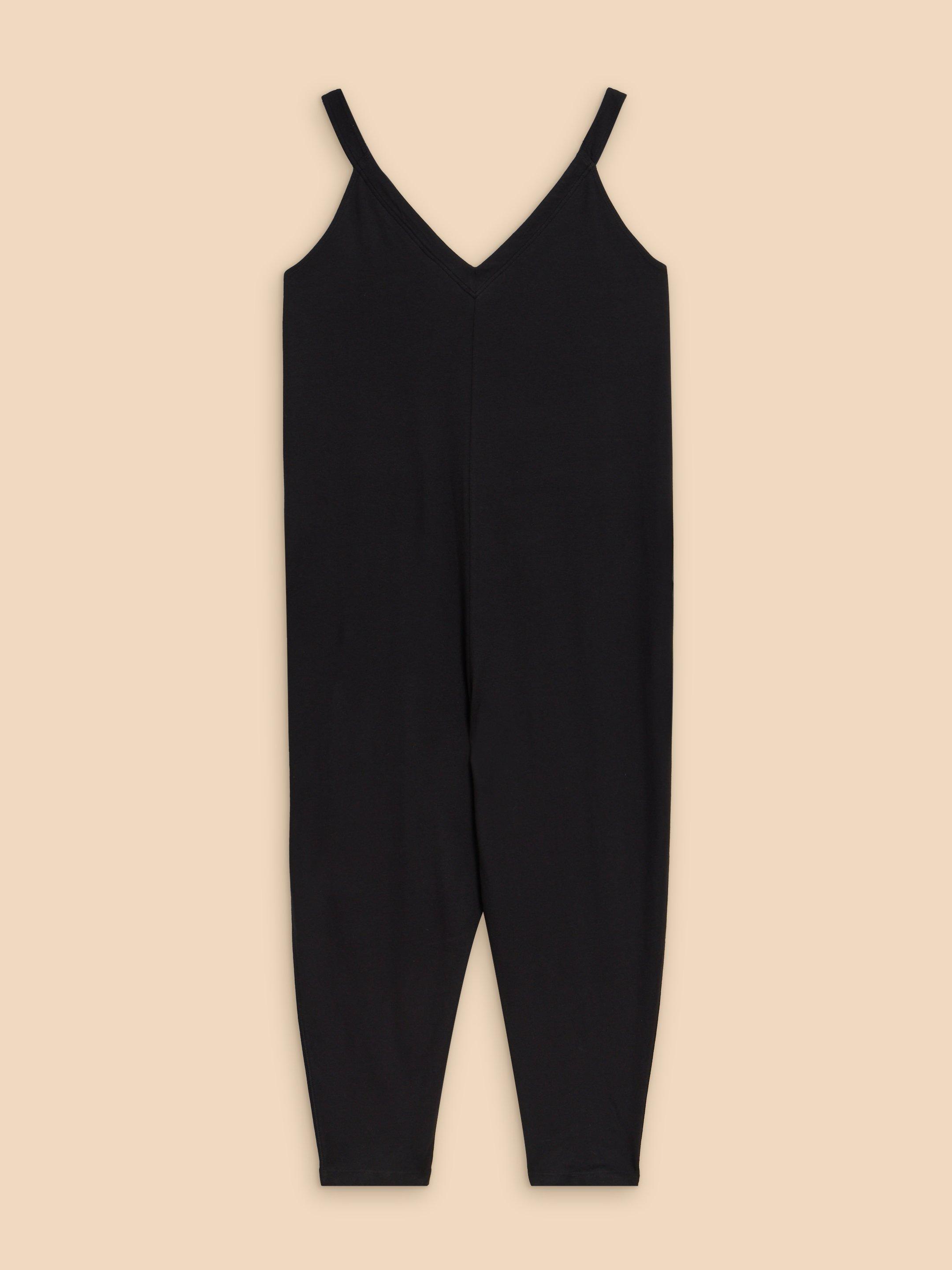 Selina Jersey Jumpsuit in PURE BLACK White Stuff
