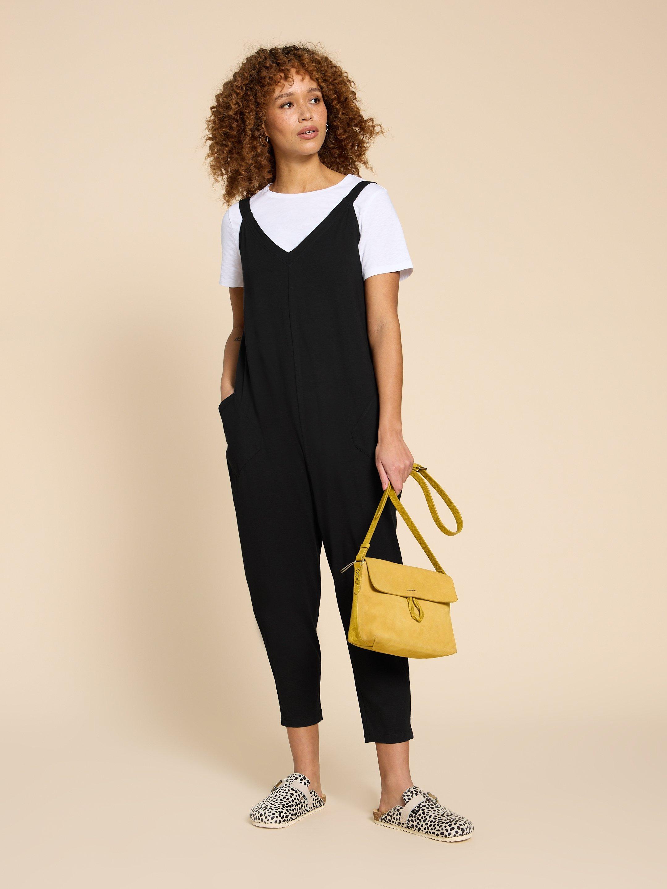 Lainey Jersey Jumpsuit in PURE BLACK