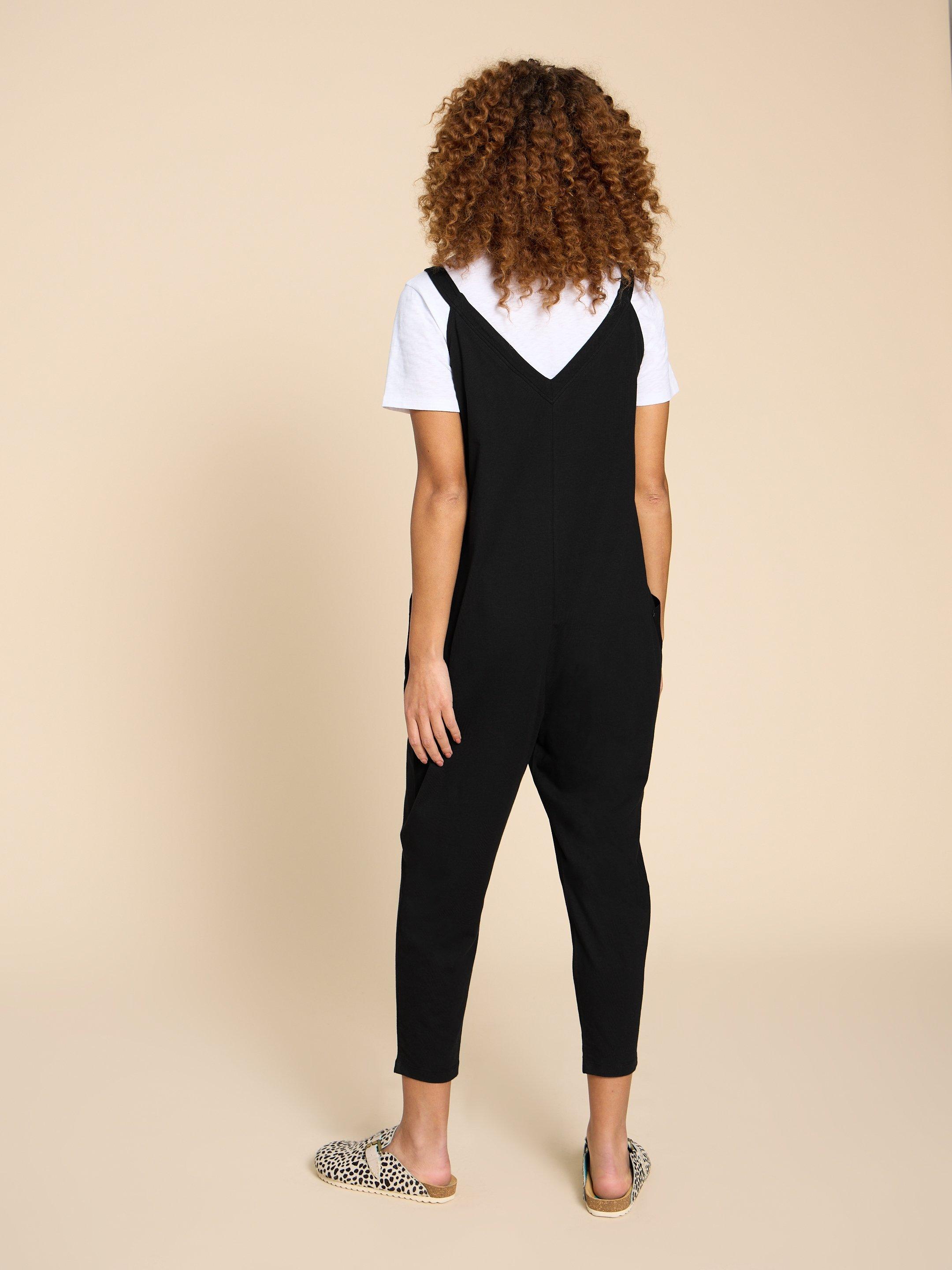 Black hot sale jersey overalls