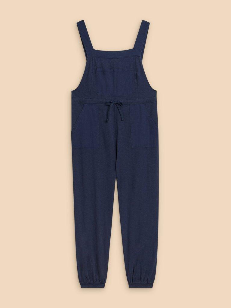 Daphne Jersey Dungaree in FR NAVY - FLAT FRONT