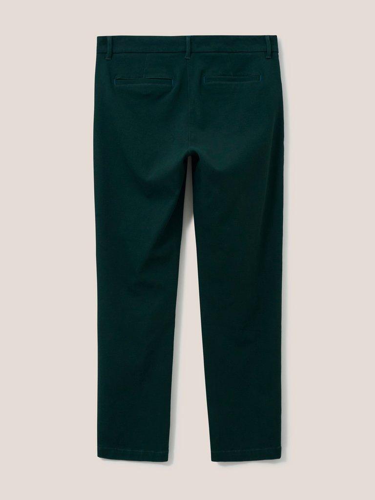 Sienna Stretch Trouser in DK GREEN - FLAT BACK