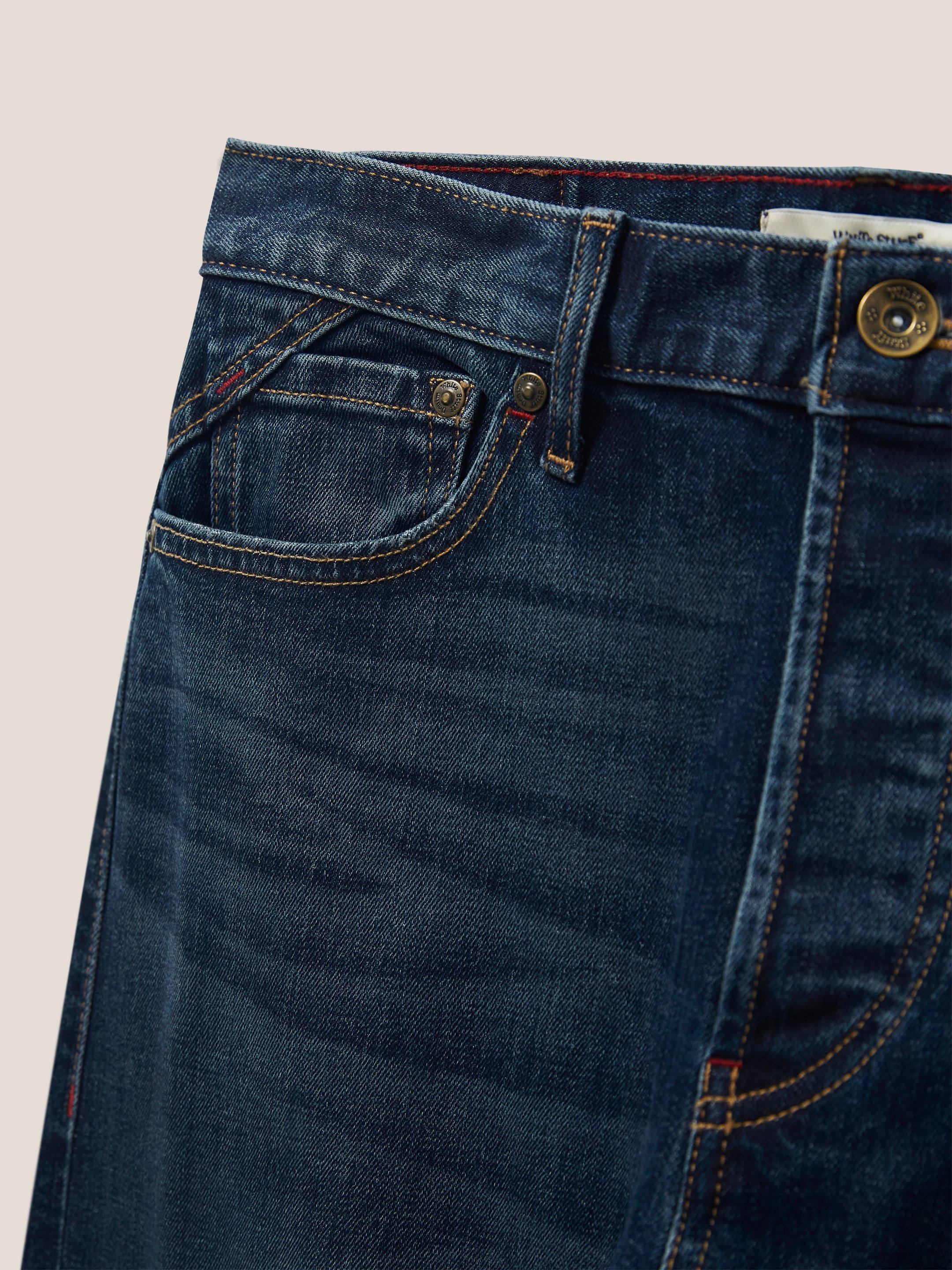 Harwood Straight Jean in DK BLUE - FLAT DETAIL