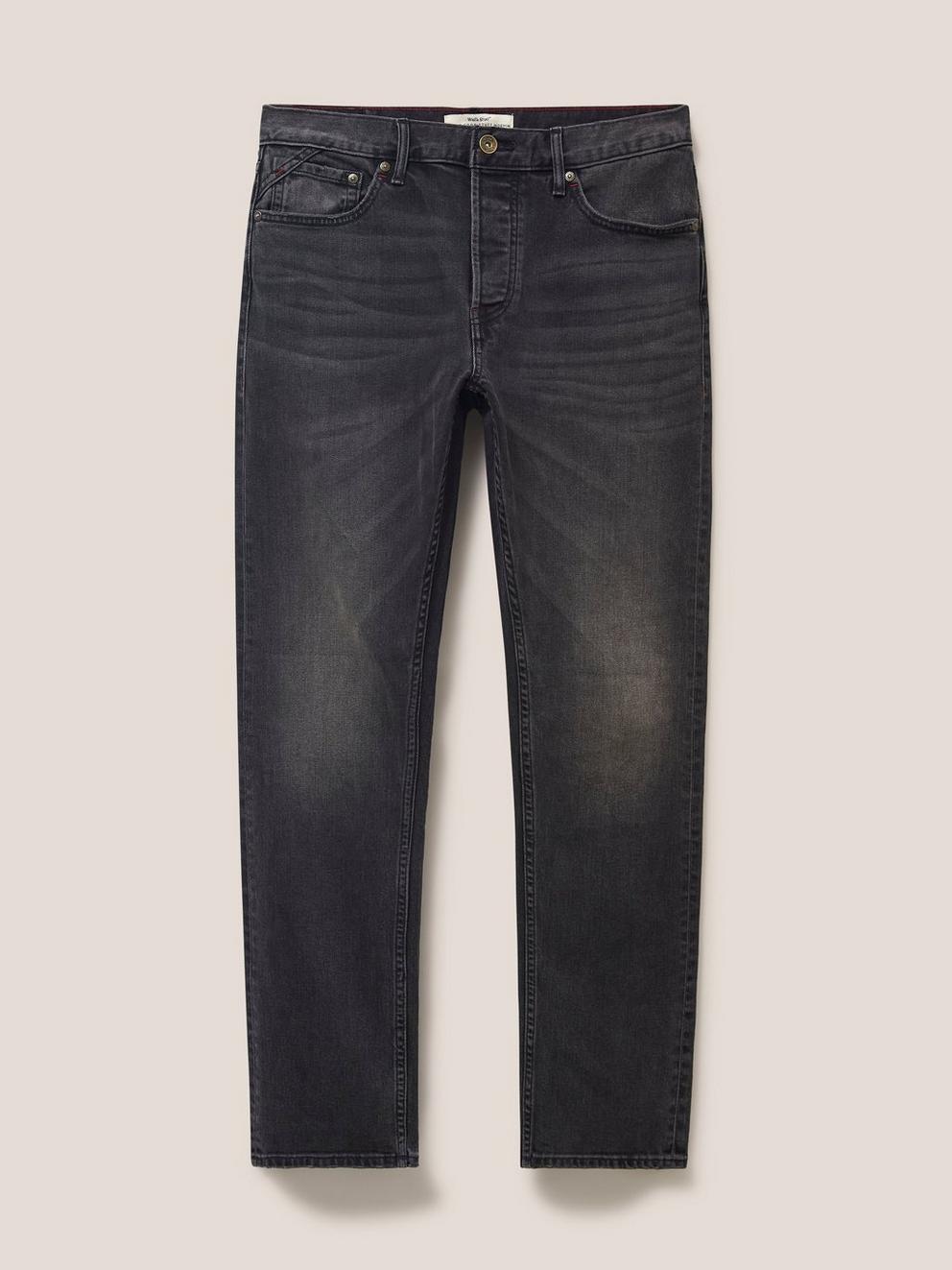 Harwood Straight Jean in WASHED BLK - FLAT FRONT