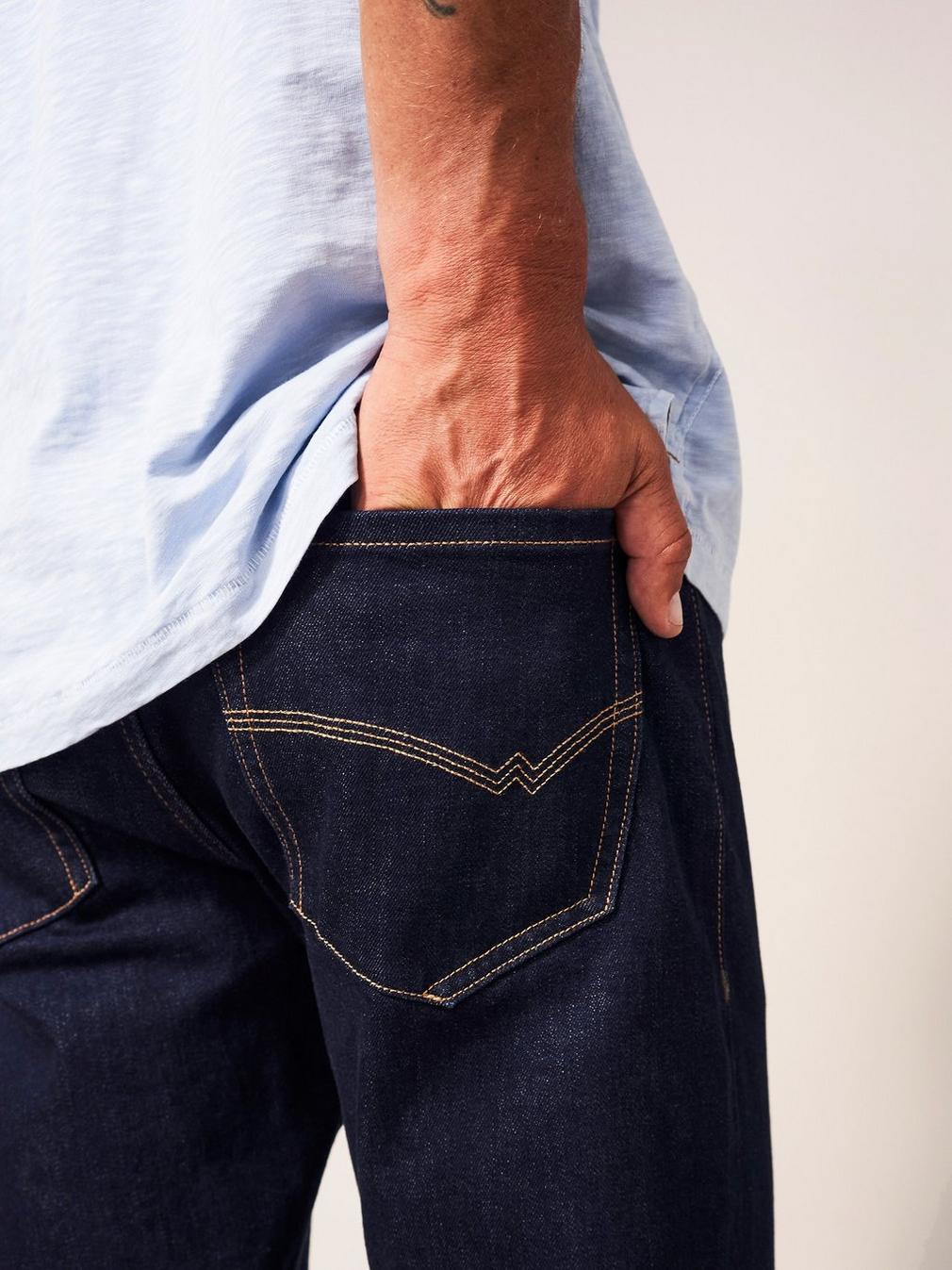 Harwood Slim Jean in DK DENIM - MODEL DETAIL