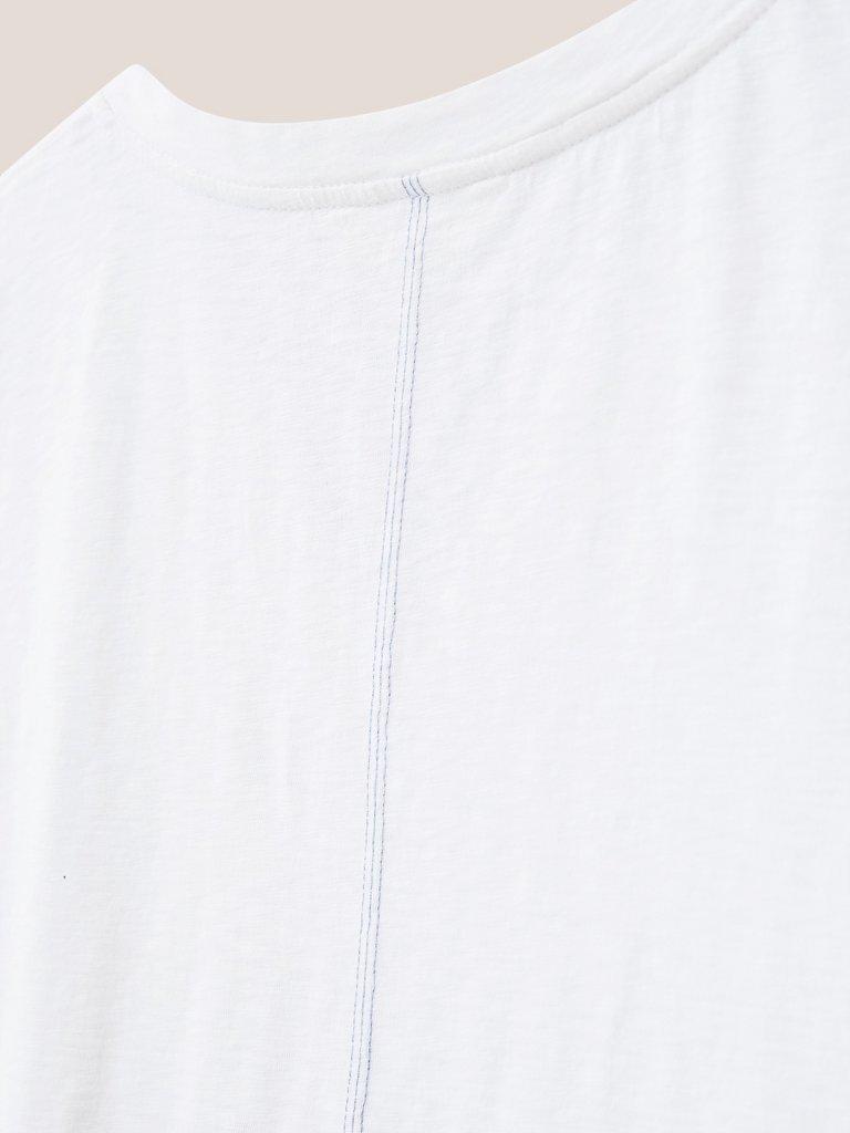 Nelly Notch Tee in BRIL WHITE - FLAT DETAIL