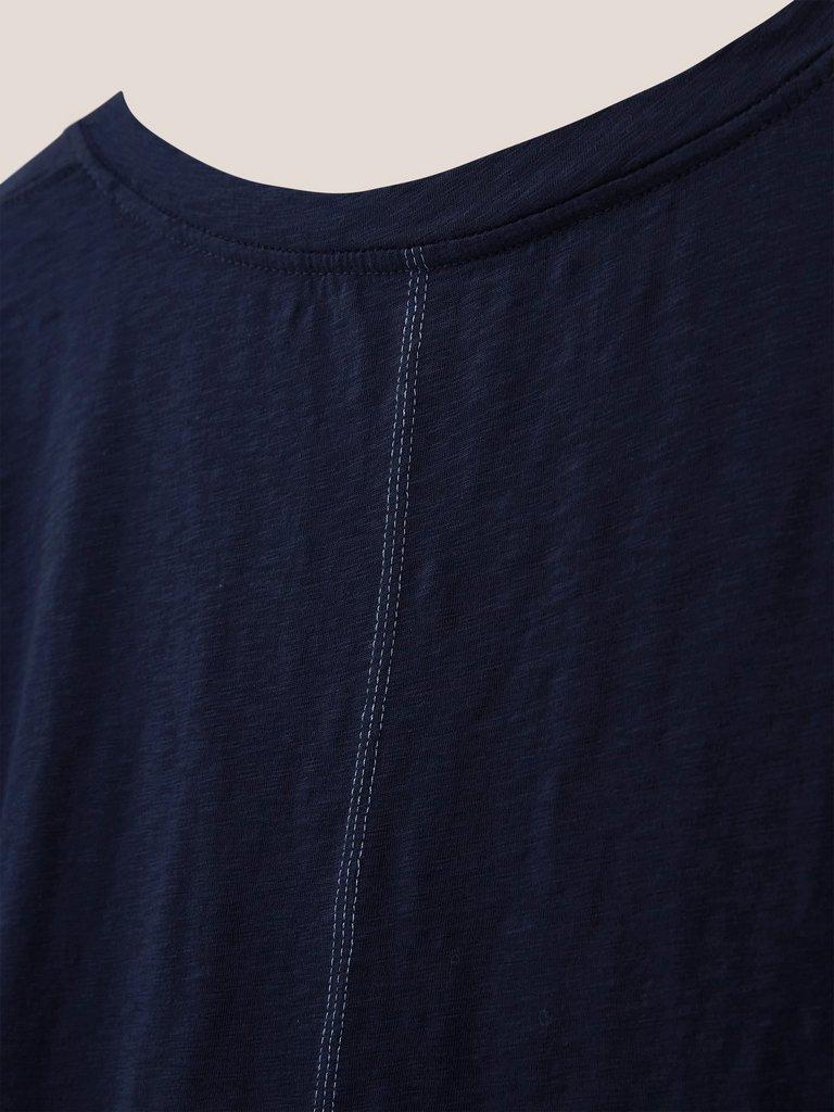 Nelly Notch Tee in FR NAVY - FLAT DETAIL