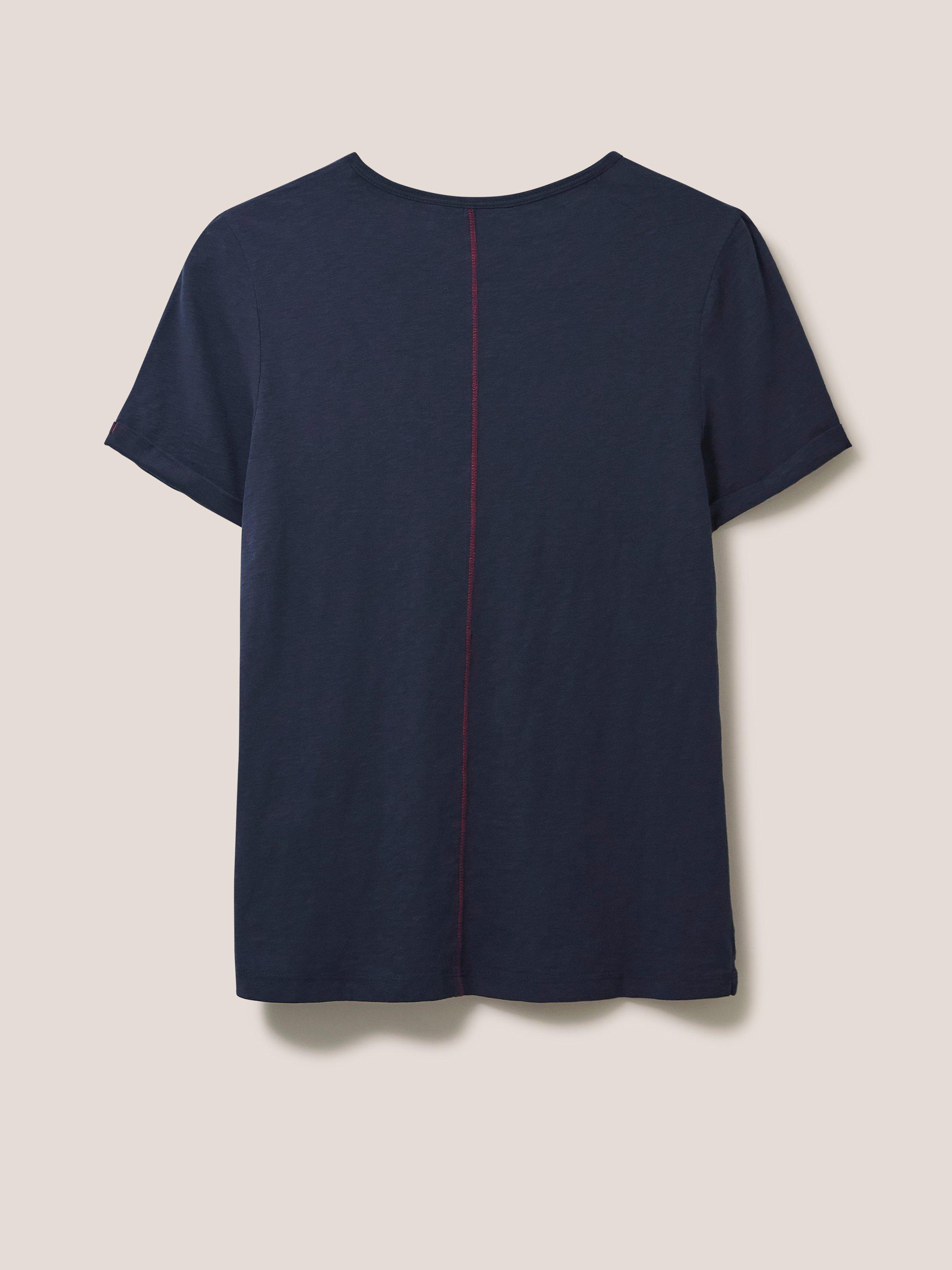 Neo Cotton Tee in FR NAVY - FLAT BACK