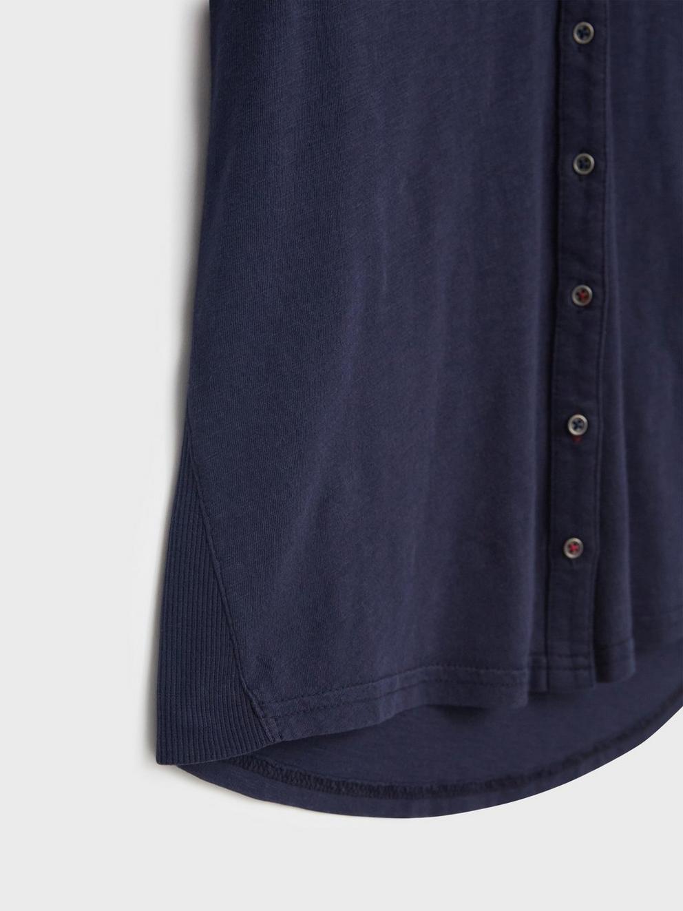 Penny Pocket Jersey Shirt in FR NAVY - FLAT DETAIL