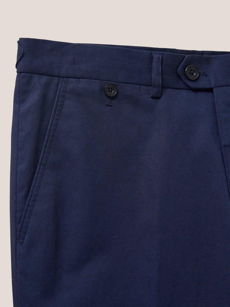 Foss Cotton Linen Trousers in DARK NAVY - FLAT DETAIL