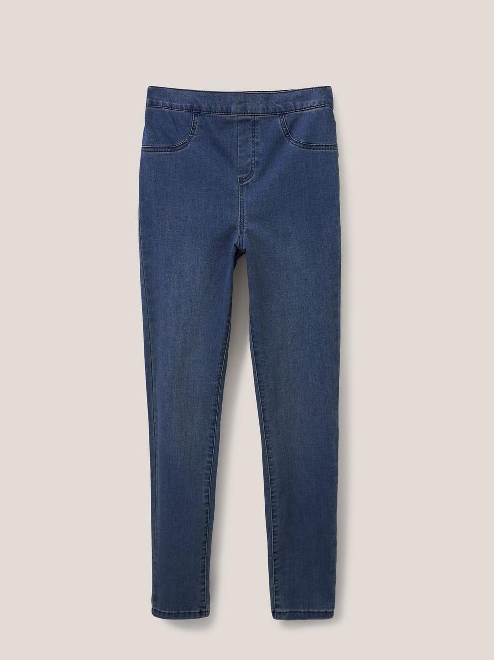Janey Full Length Jegging in MID DENIM - FLAT FRONT