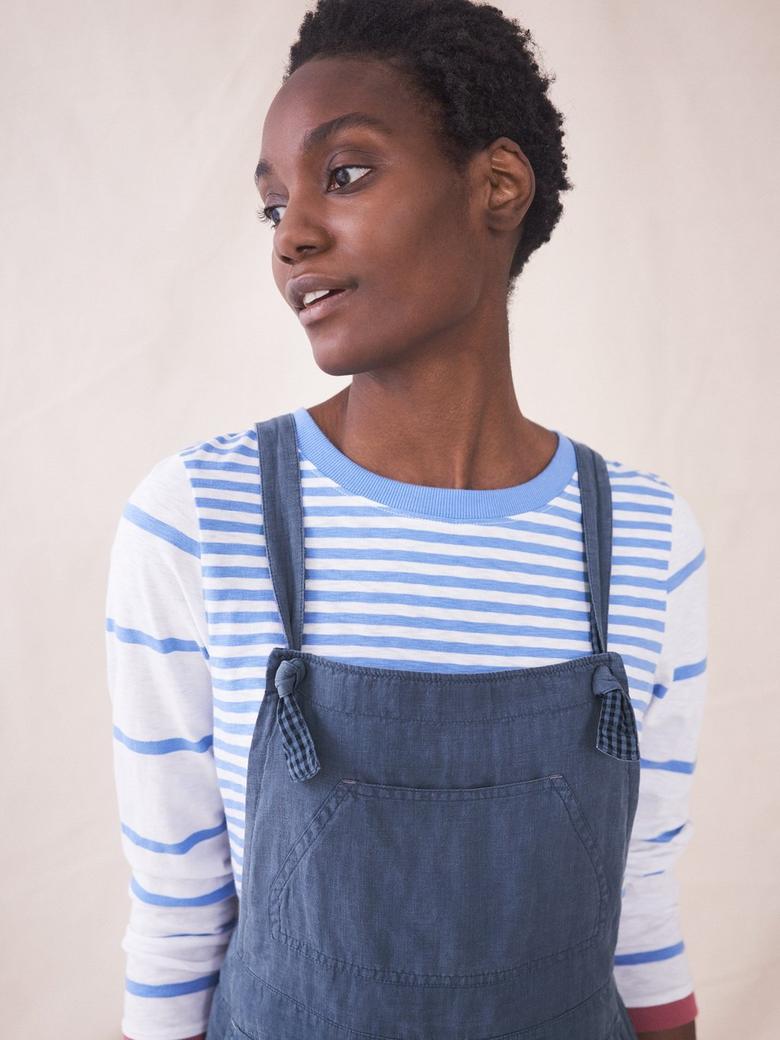 Linen store dungaree dress