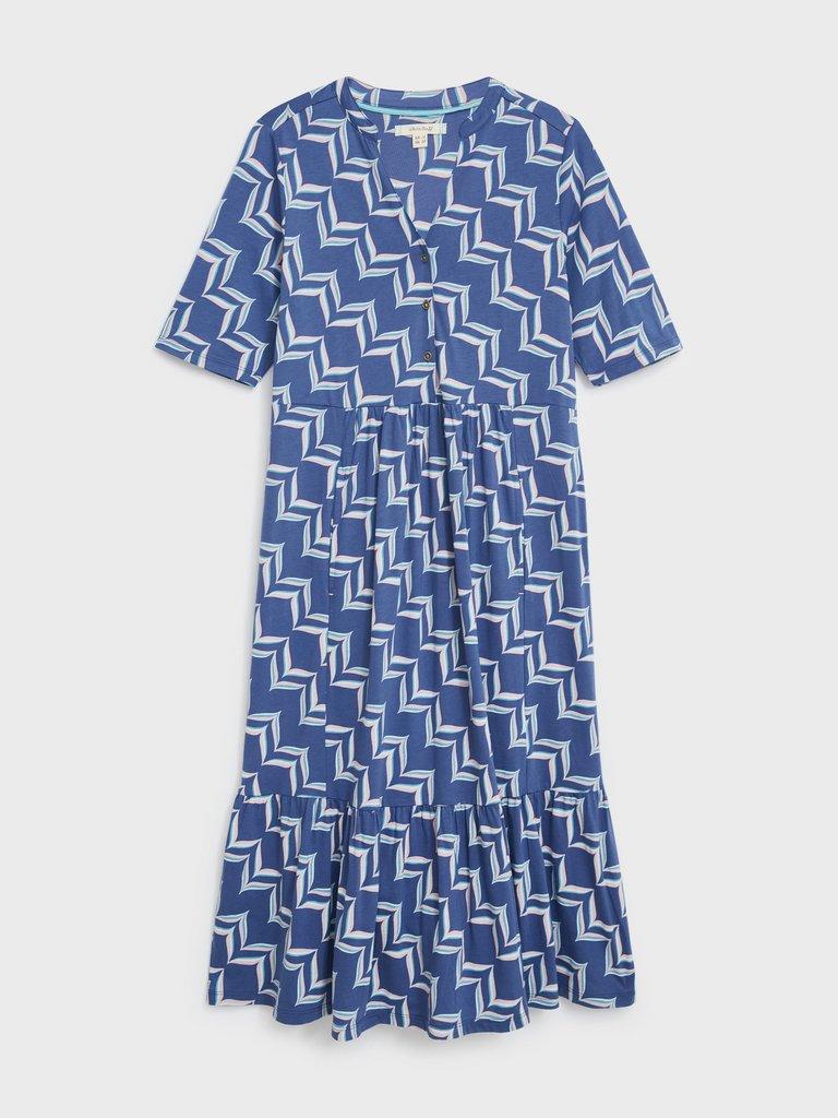 Naya Jersey Dress in BLUE MLT - FLAT FRONT