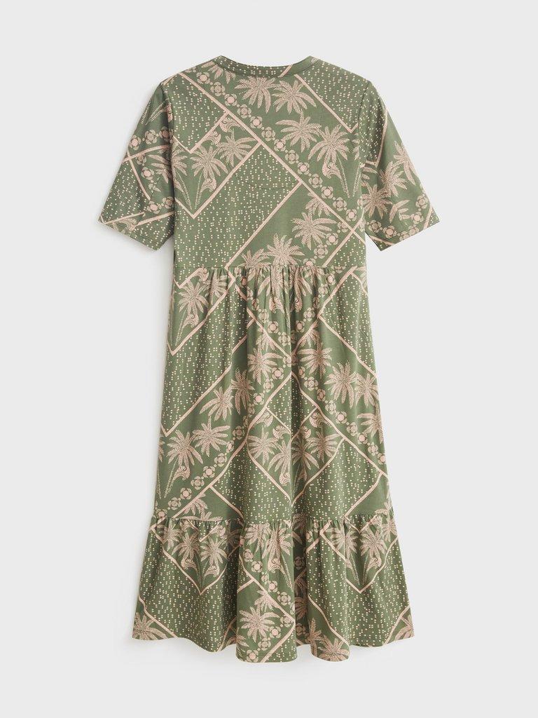 Naya Jersey Dress in GREEN MLT - FLAT BACK