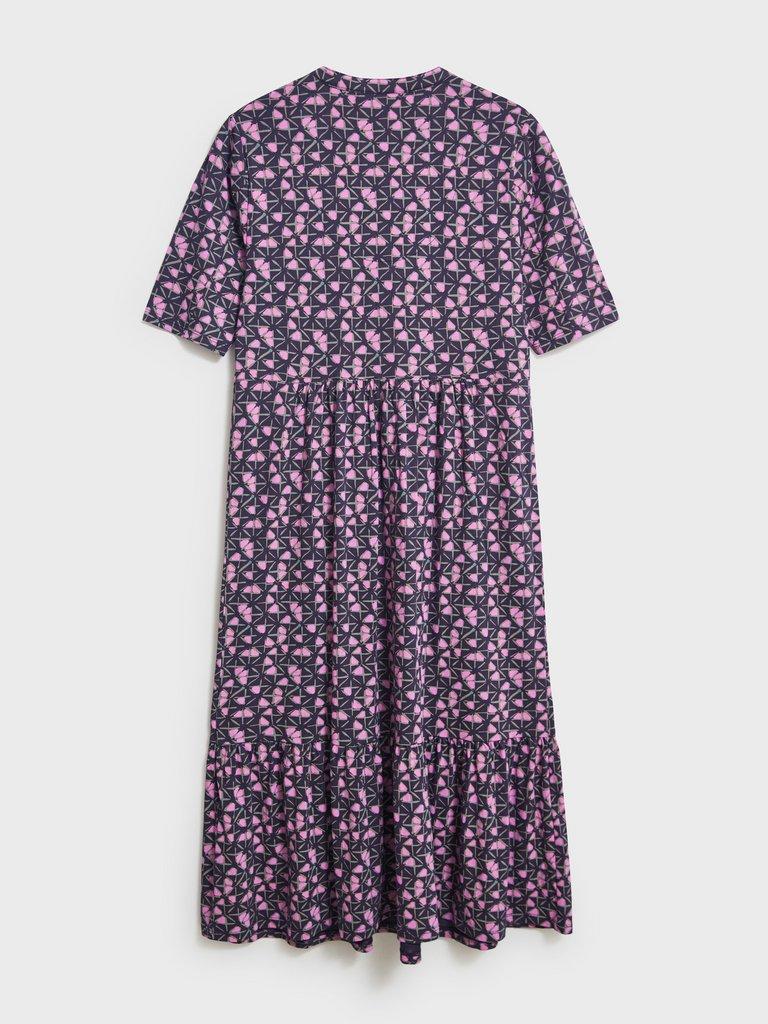 Naya Jersey Dress in PINK MLT - FLAT BACK