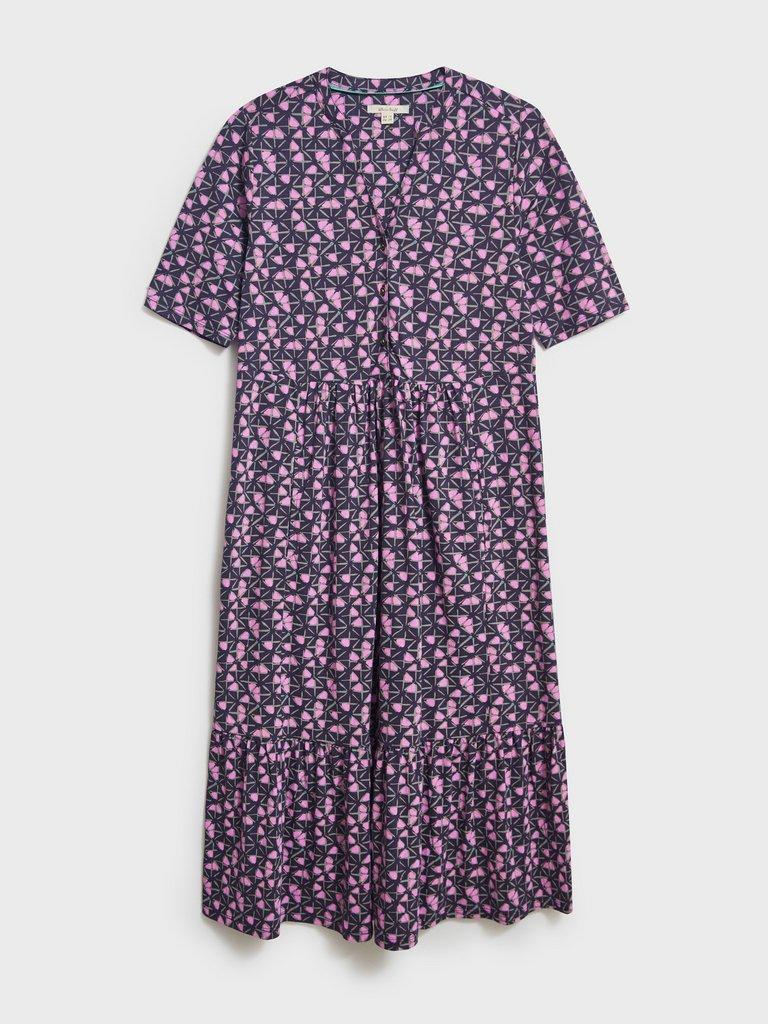 Naya Jersey Dress in PINK MLT - FLAT FRONT