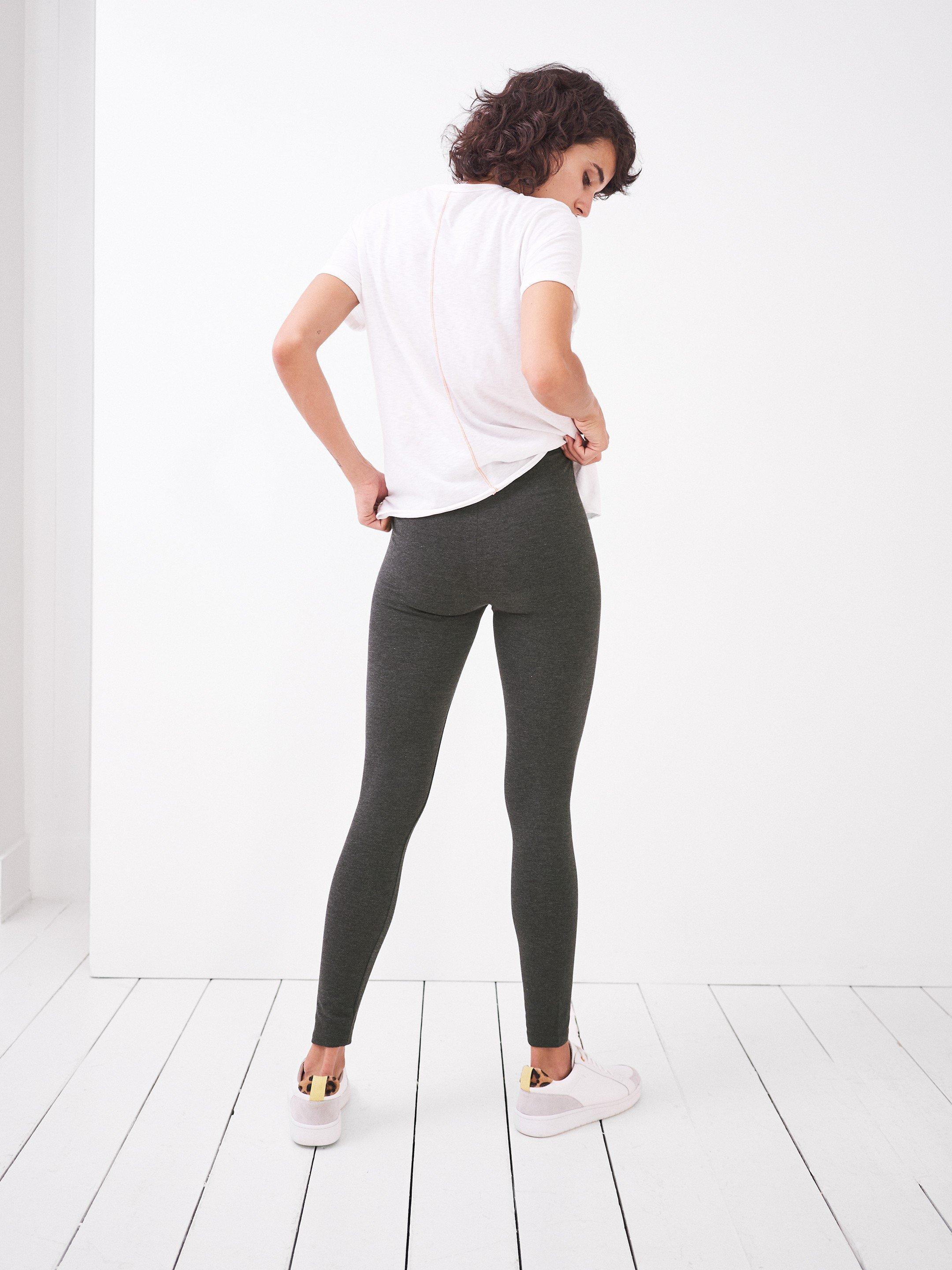 Cotton-blend leggings - Dark grey marl - Ladies