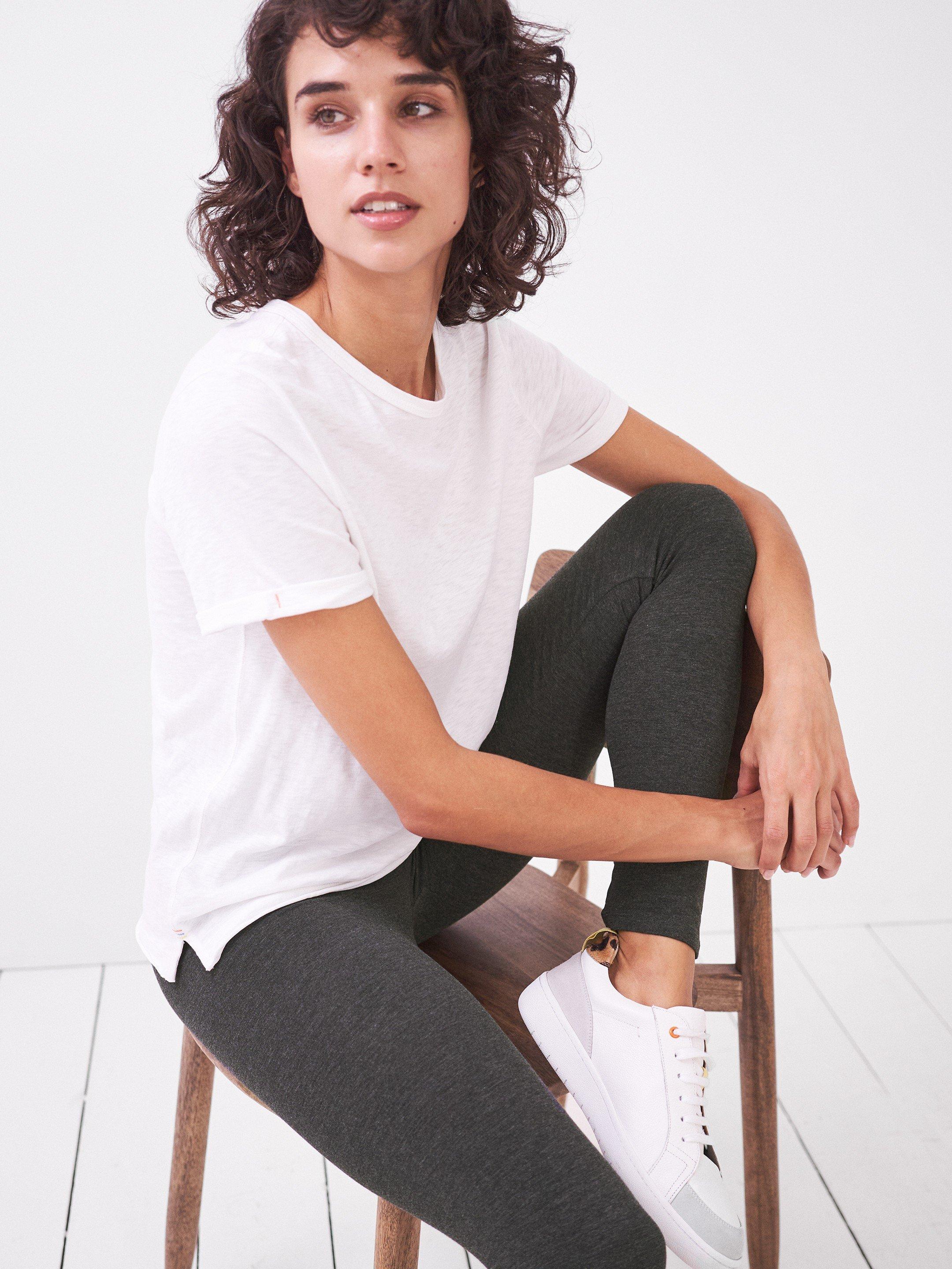 Grey Marl, Ankle Length Leggings