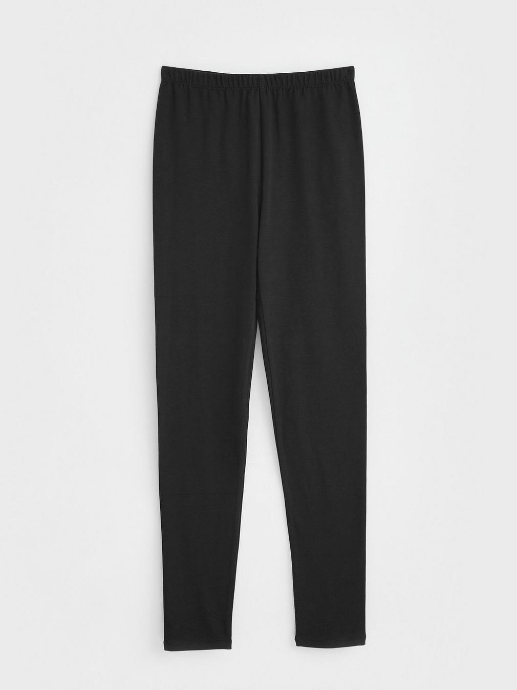 Maddie Leggings in PURE BLK - FLAT FRONT