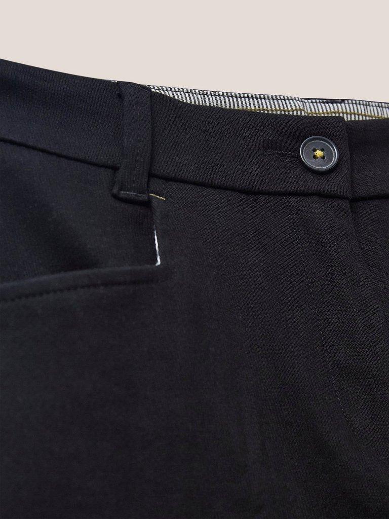 Sienna Stretch Trousers in PURE BLK - FLAT DETAIL