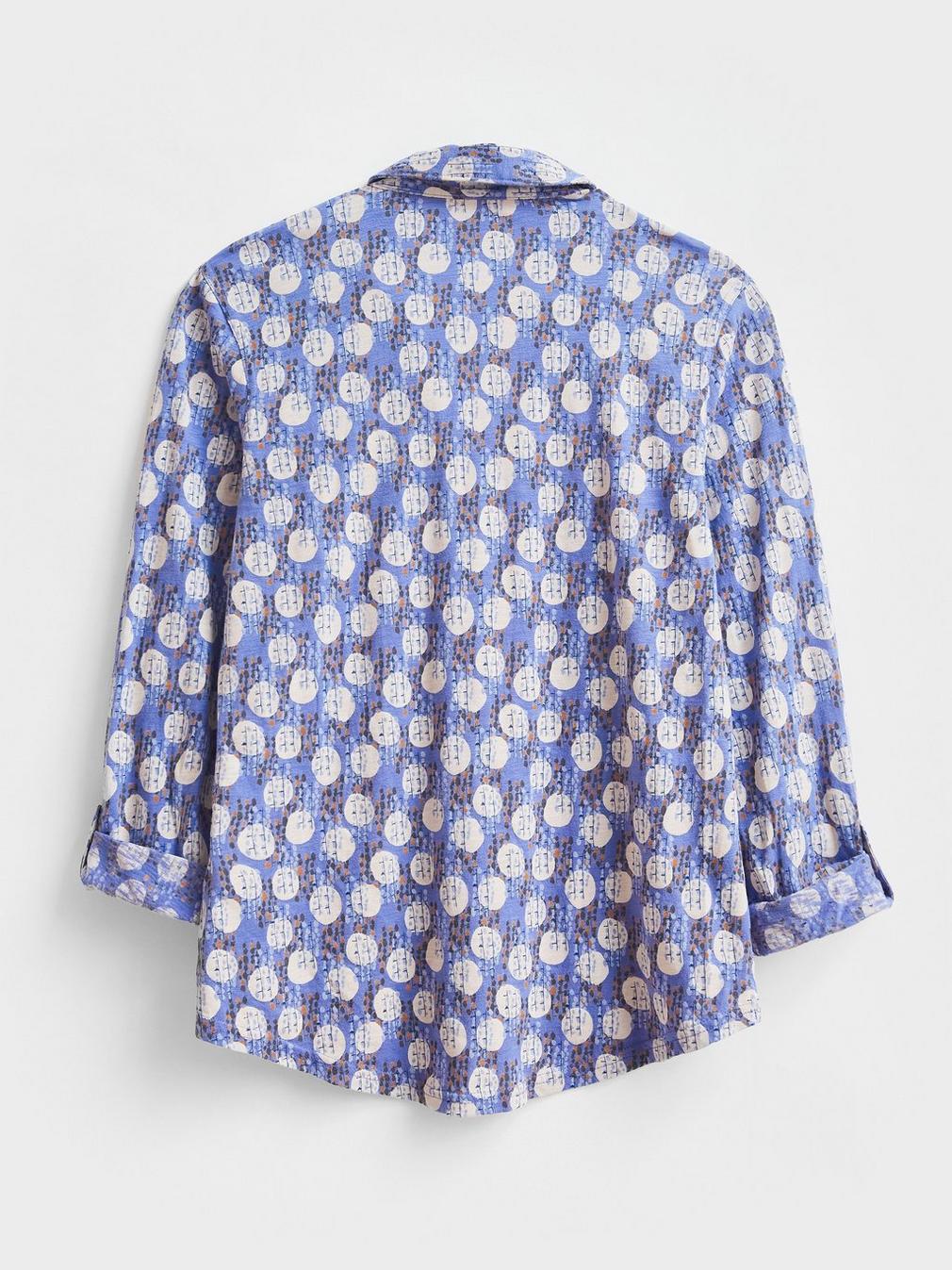 Annie Jersey Shirt in BLUE MLT - FLAT BACK