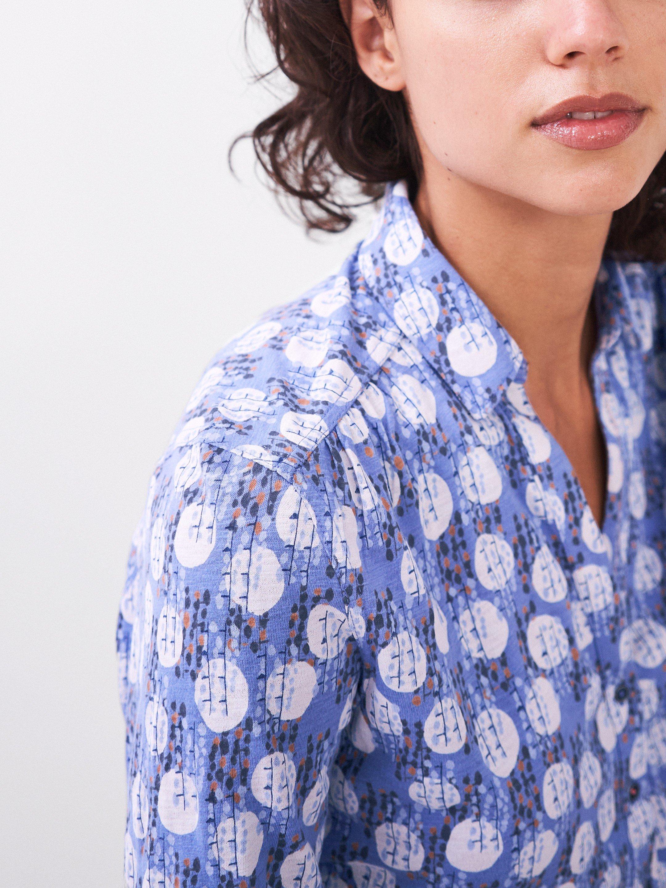 Annie Jersey Shirt in BLUE MULTI | White Stuff