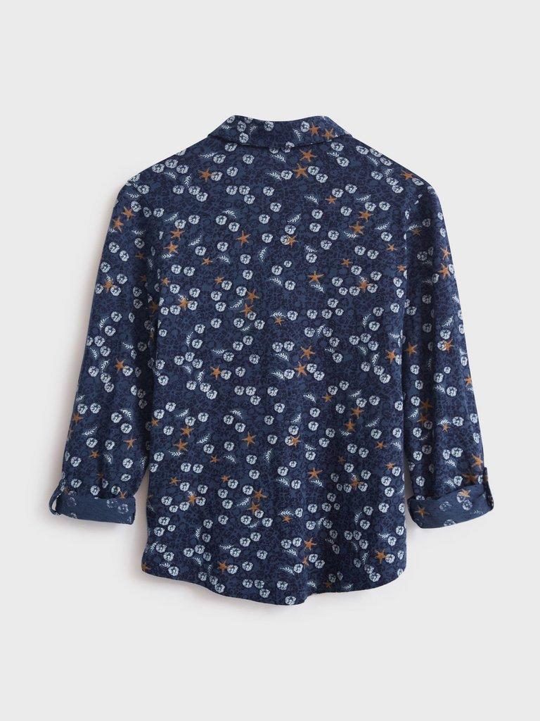 Annie Jersey Shirt in BLUE PR - FLAT BACK