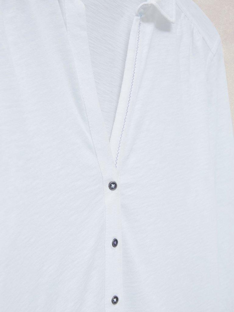 Annie Jersey Shirt in BRIL WHITE - FLAT DETAIL