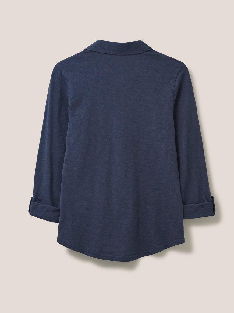 Annie Jersey Shirt in FR NAVY - FLAT BACK