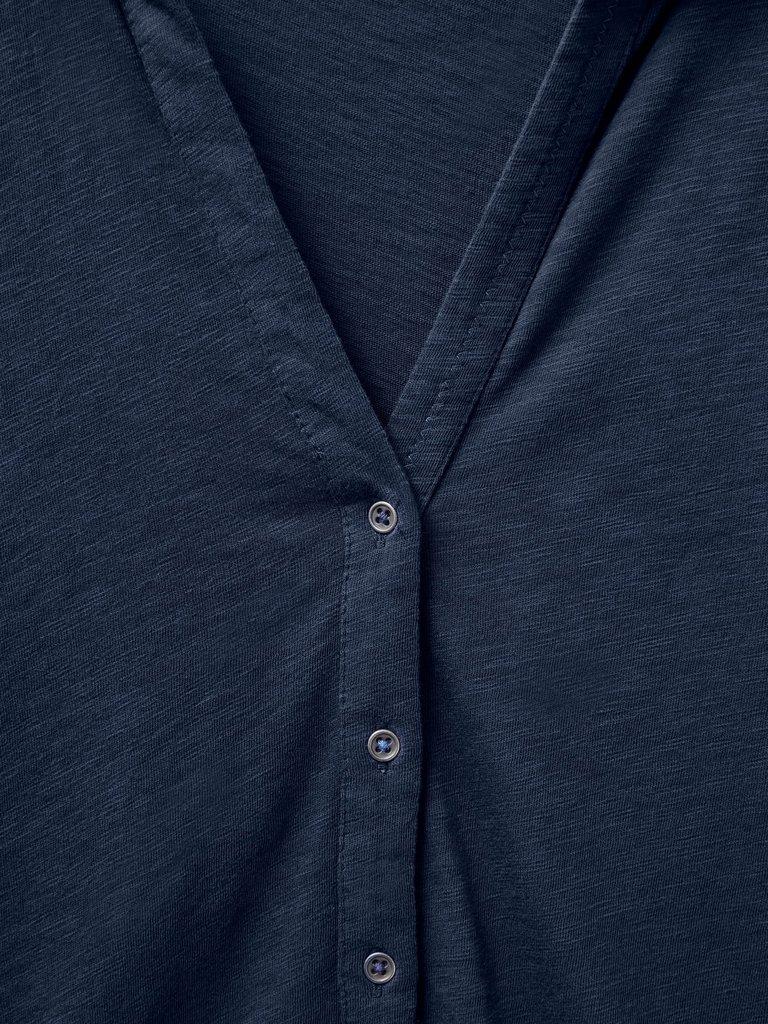 Annie Jersey Shirt in FR NAVY - FLAT DETAIL