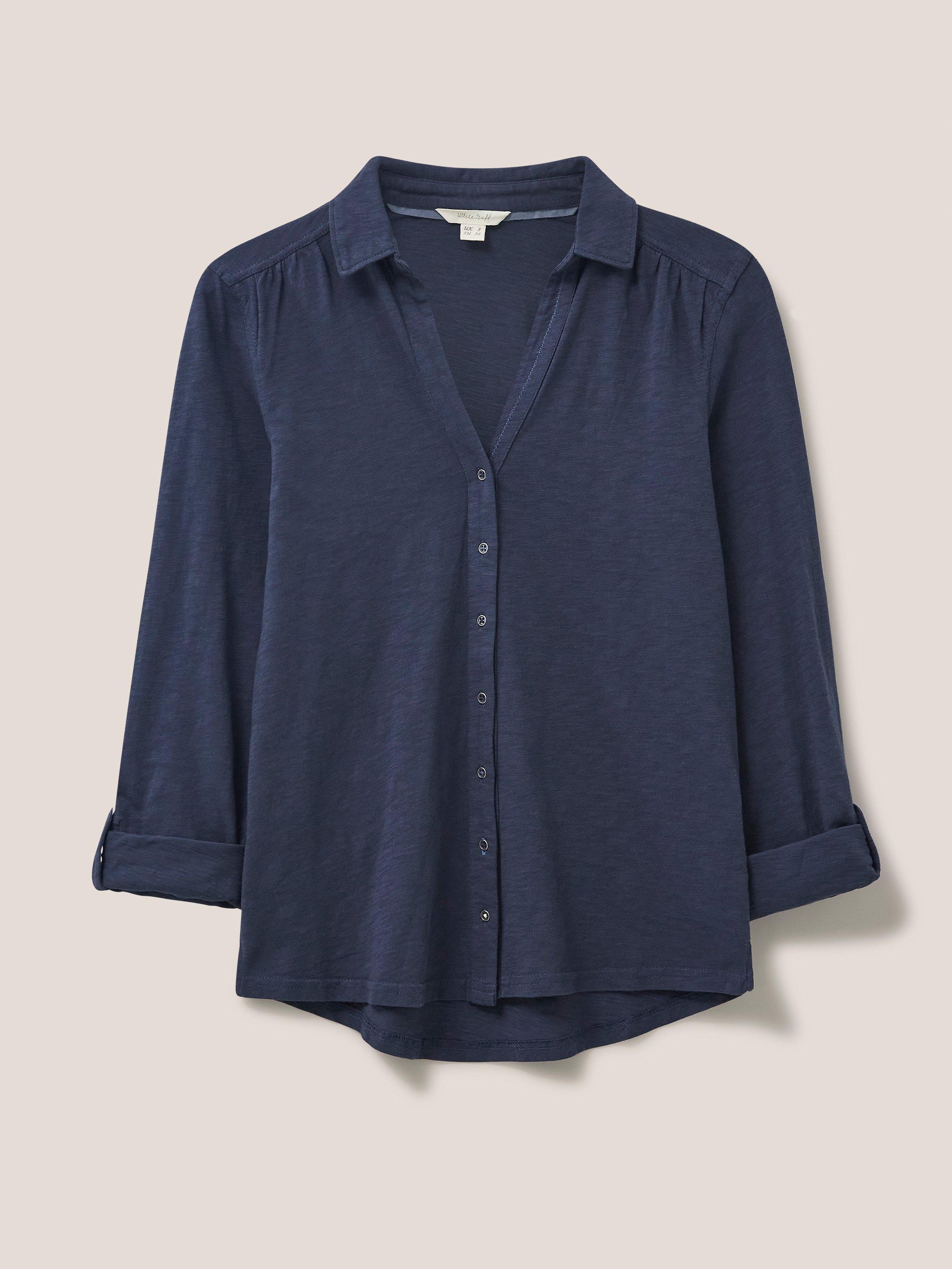 Annie Jersey Shirt in FR NAVY - FLAT FRONT