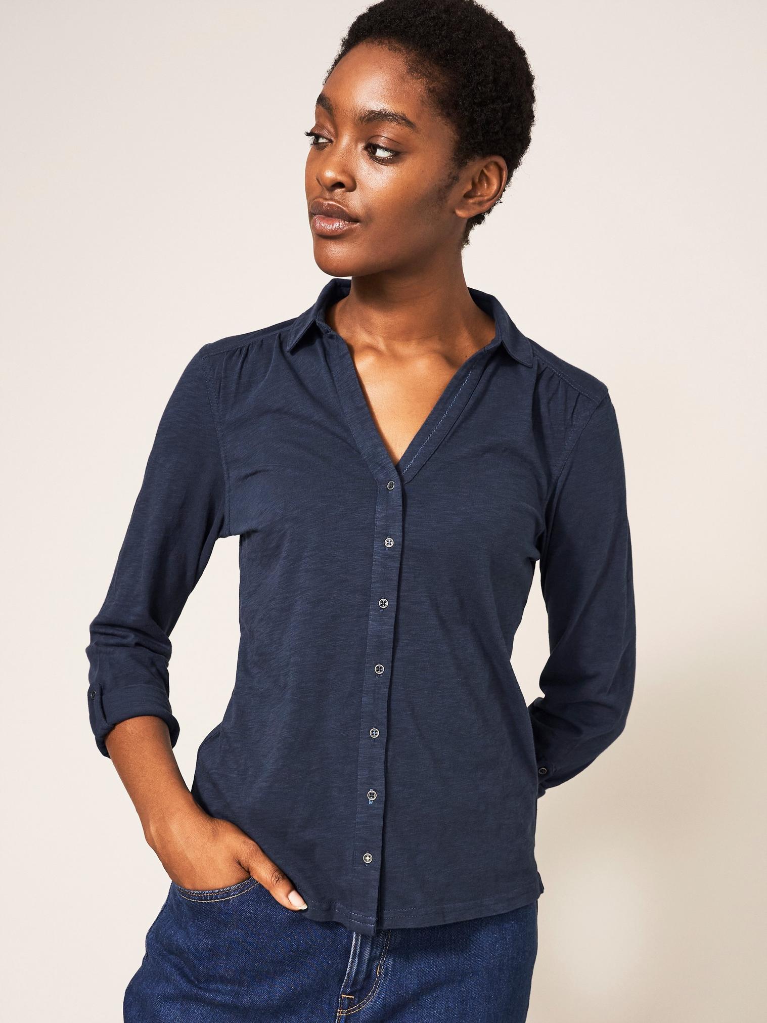 Annie Jersey Shirt in FR NAVY - LIFESTYLE