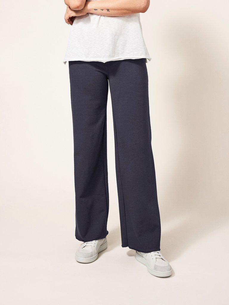 Dolce Organic Pant in CHARC GREY - MODEL FRONT