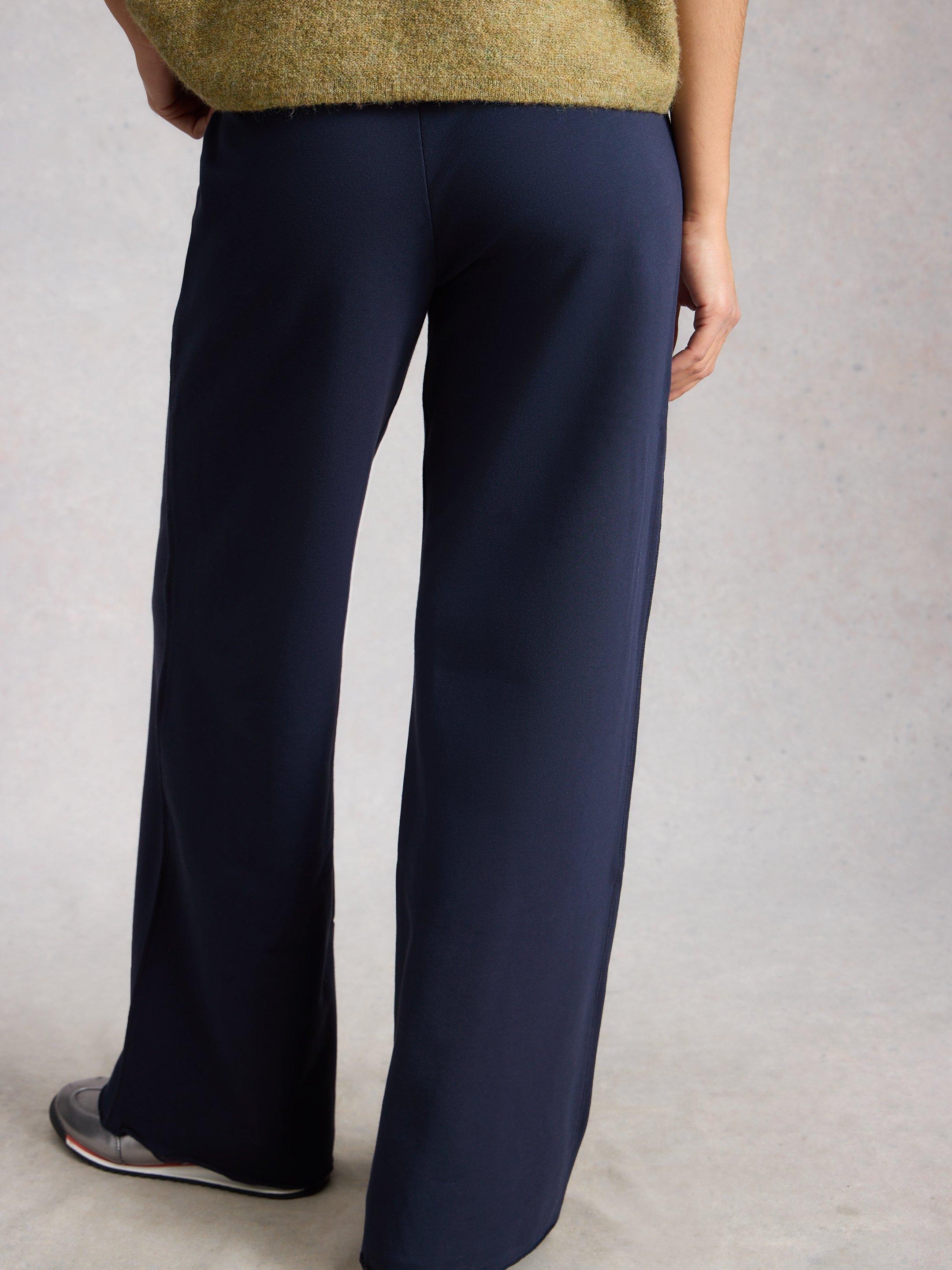 High-Waisted Organic Cotton Pants Navy 03/2
