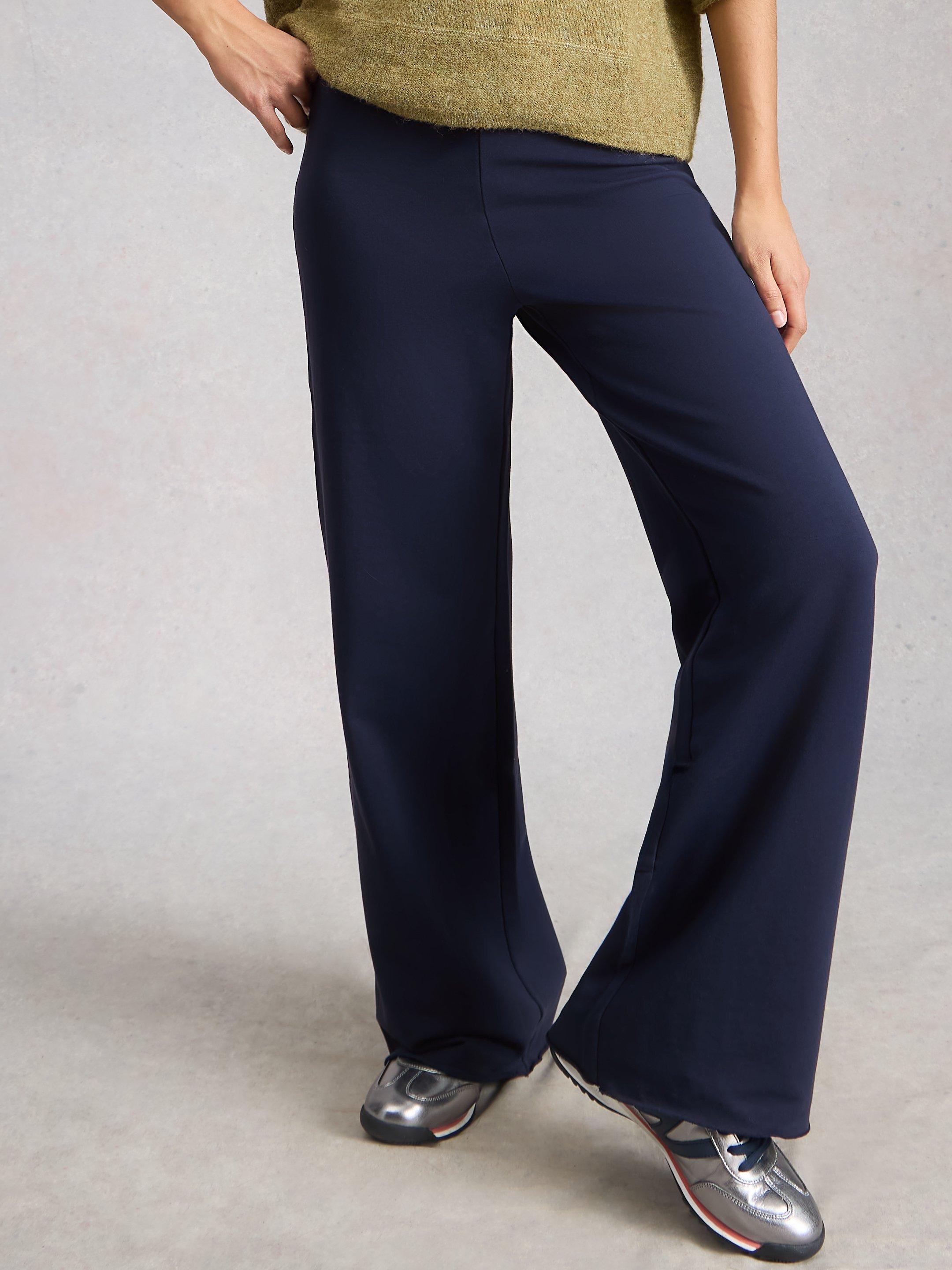 Decorative Thread Glutinous Rice Pants - Navy Blue