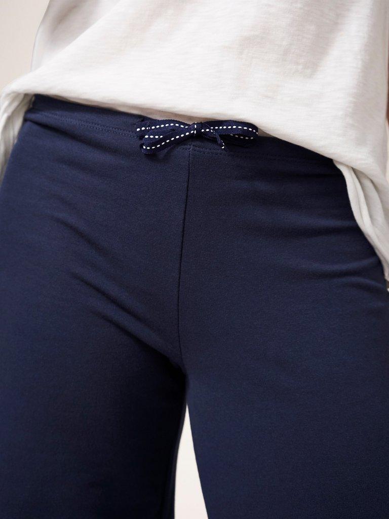 Dolce Organic Pant in NAVY MULTI - MODEL DETAIL