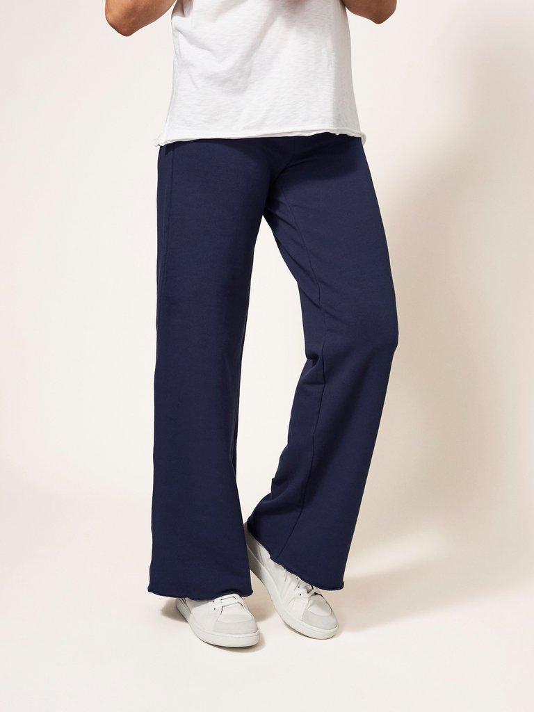 Dolce Organic Pant in NAVY MULTI - MODEL FRONT