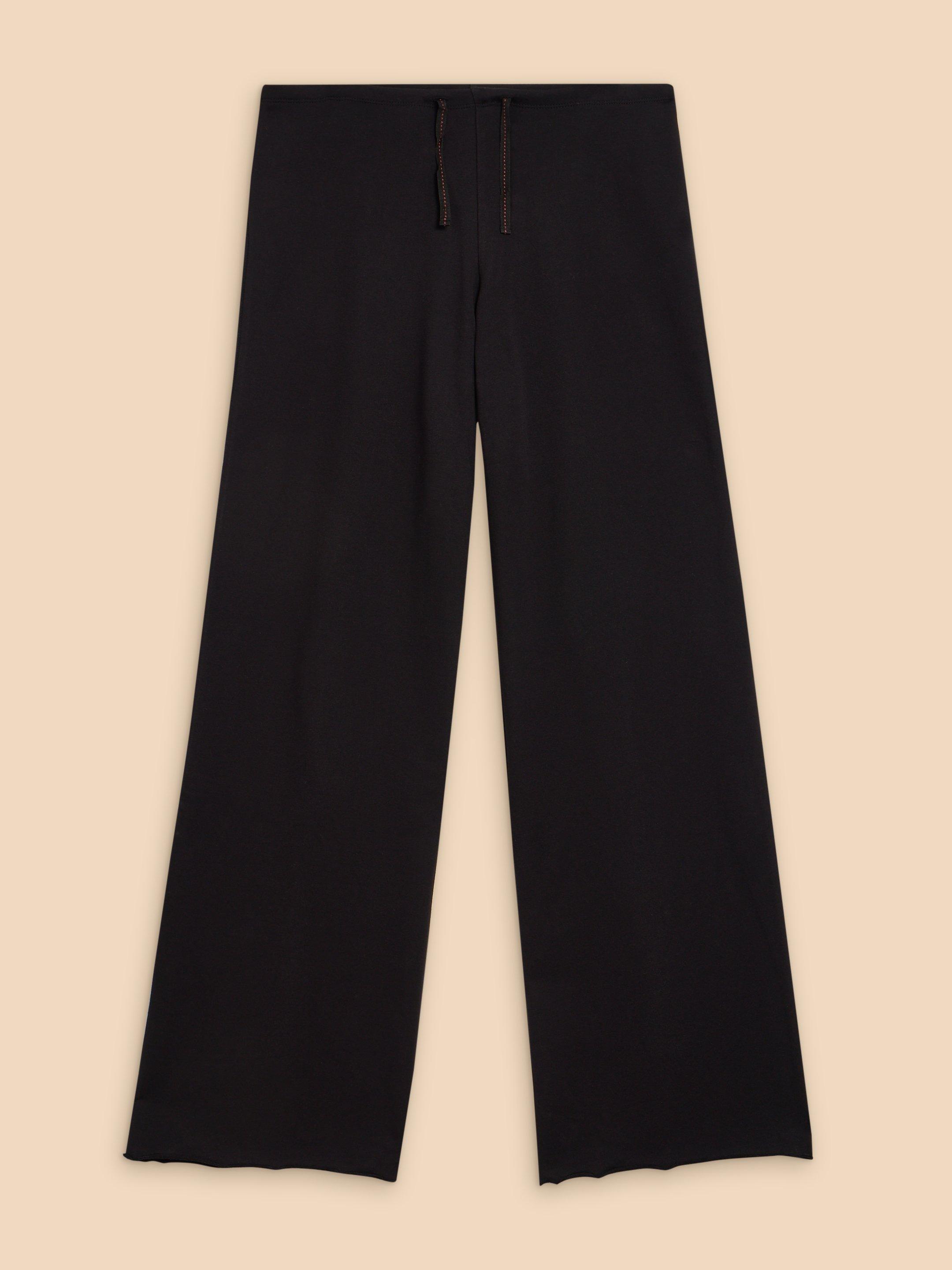Dolce Organic Pant in PURE BLK - FLAT FRONT