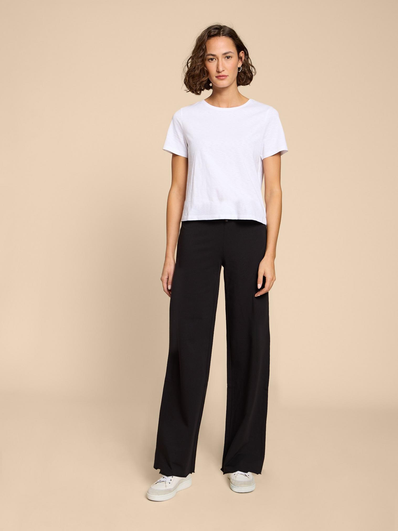 Dolce Organic Pant in PURE BLK - LIFESTYLE