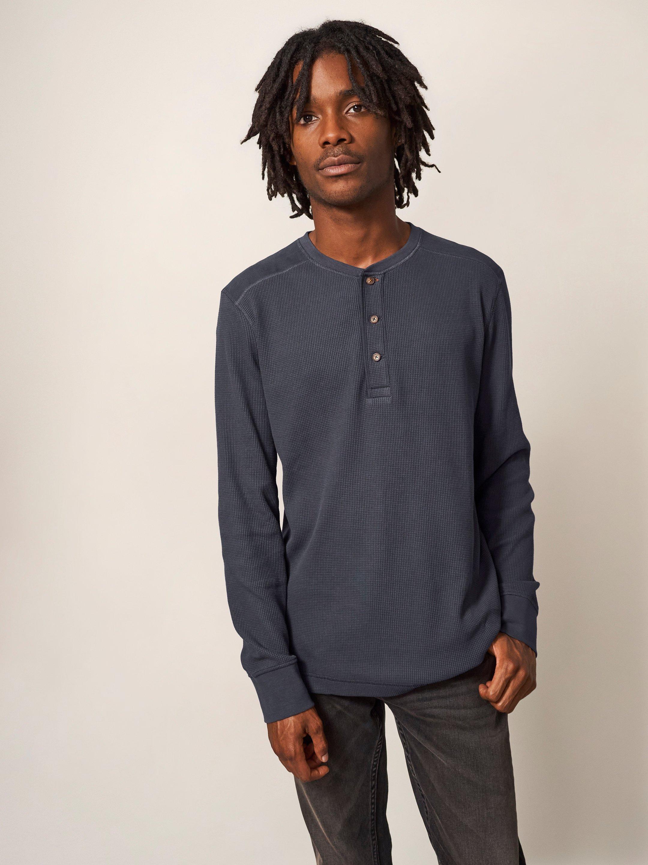 Upgraded Long Sleeve Henley Tee