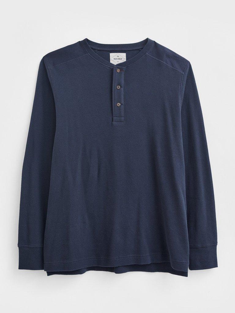 Porter Waffle Henley in DARK NAVY