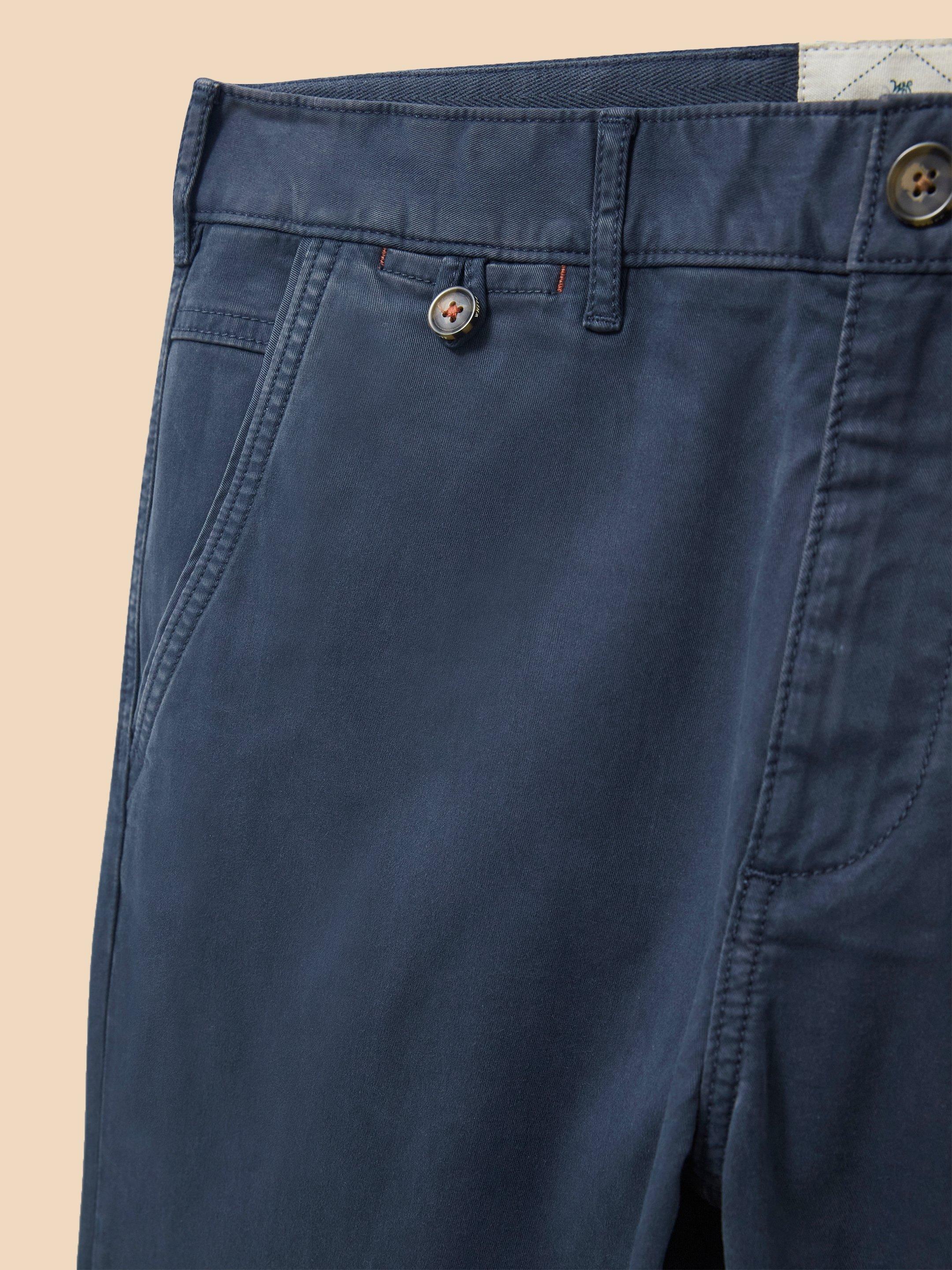 Sutton Organic Chino Trouser in DARK NAVY - FLAT DETAIL