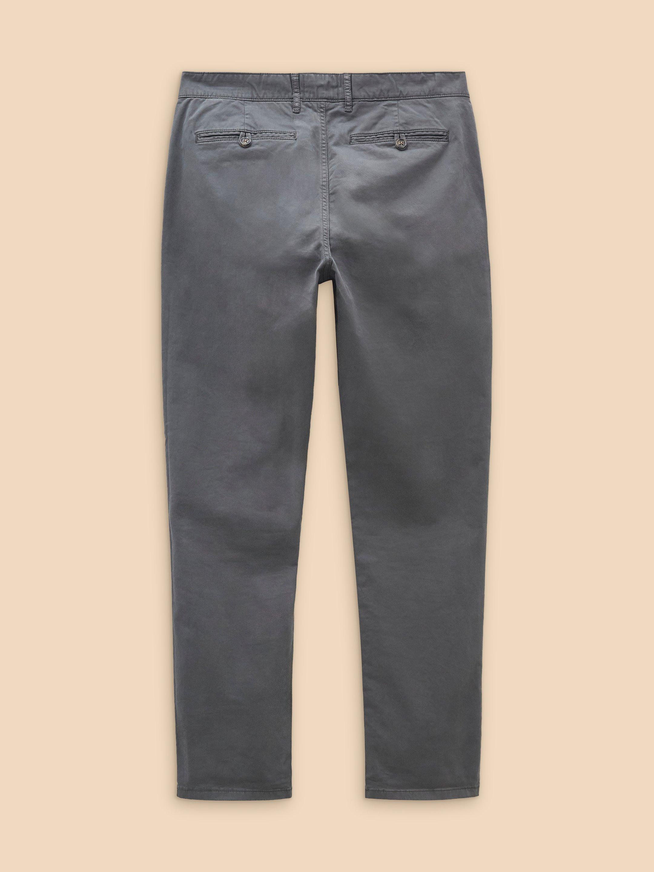 Sutton Organic Chino Trouser in DK GREY | White Stuff