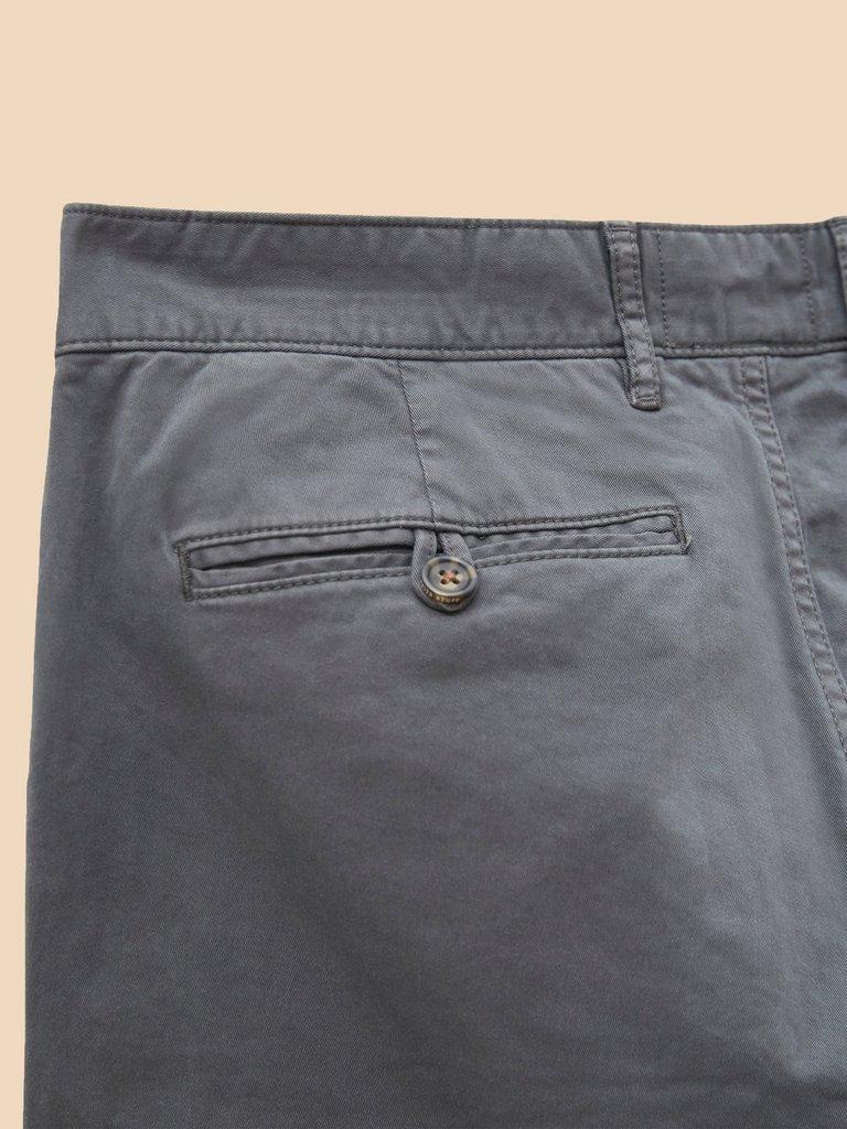 Sutton Organic Chino Trouser in DK GREY - FLAT DETAIL
