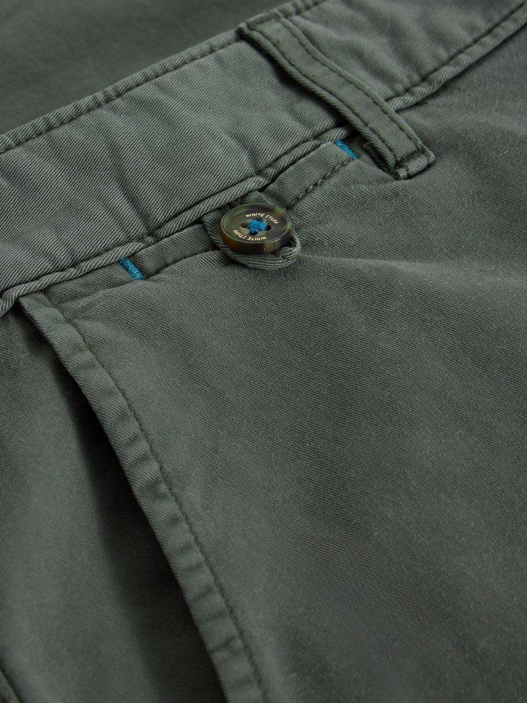 Sutton Organic Chino Trouser in DK GREY - FLAT DETAIL