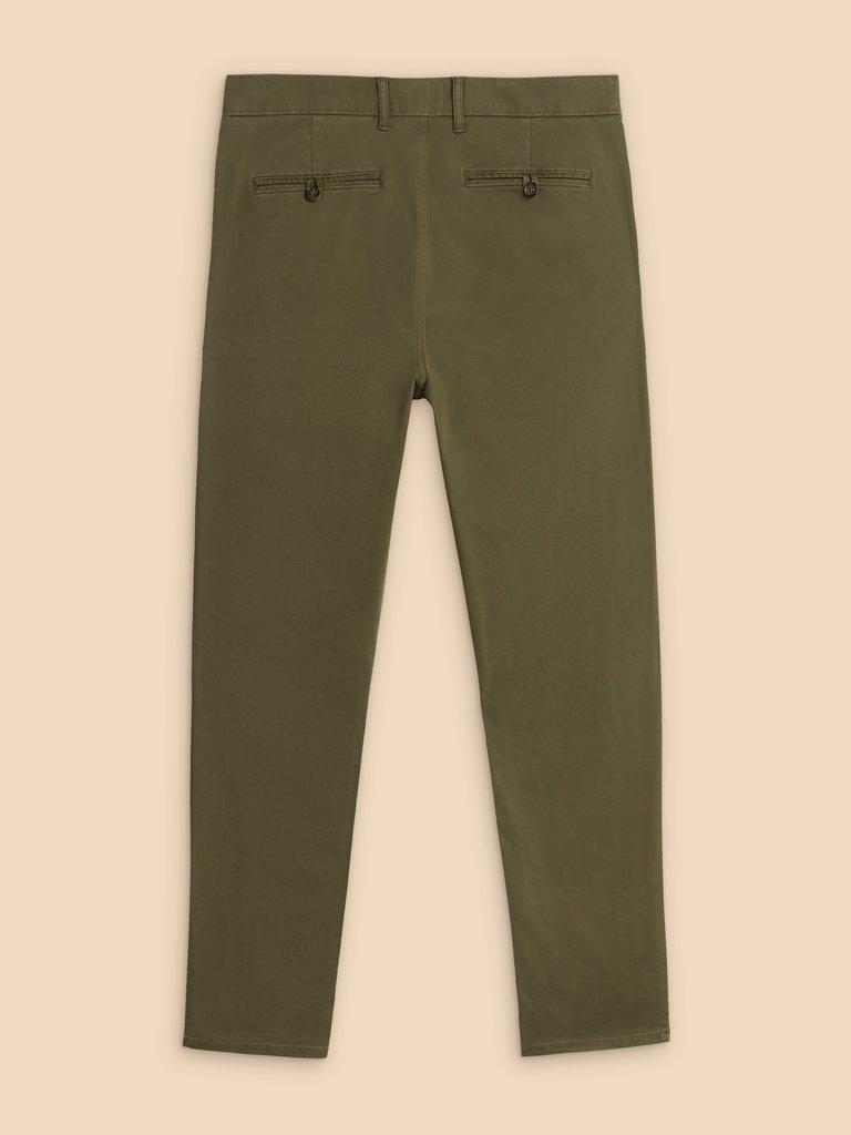 Sutton Organic Chino Trouser in KHAKI GREEN | White Stuff