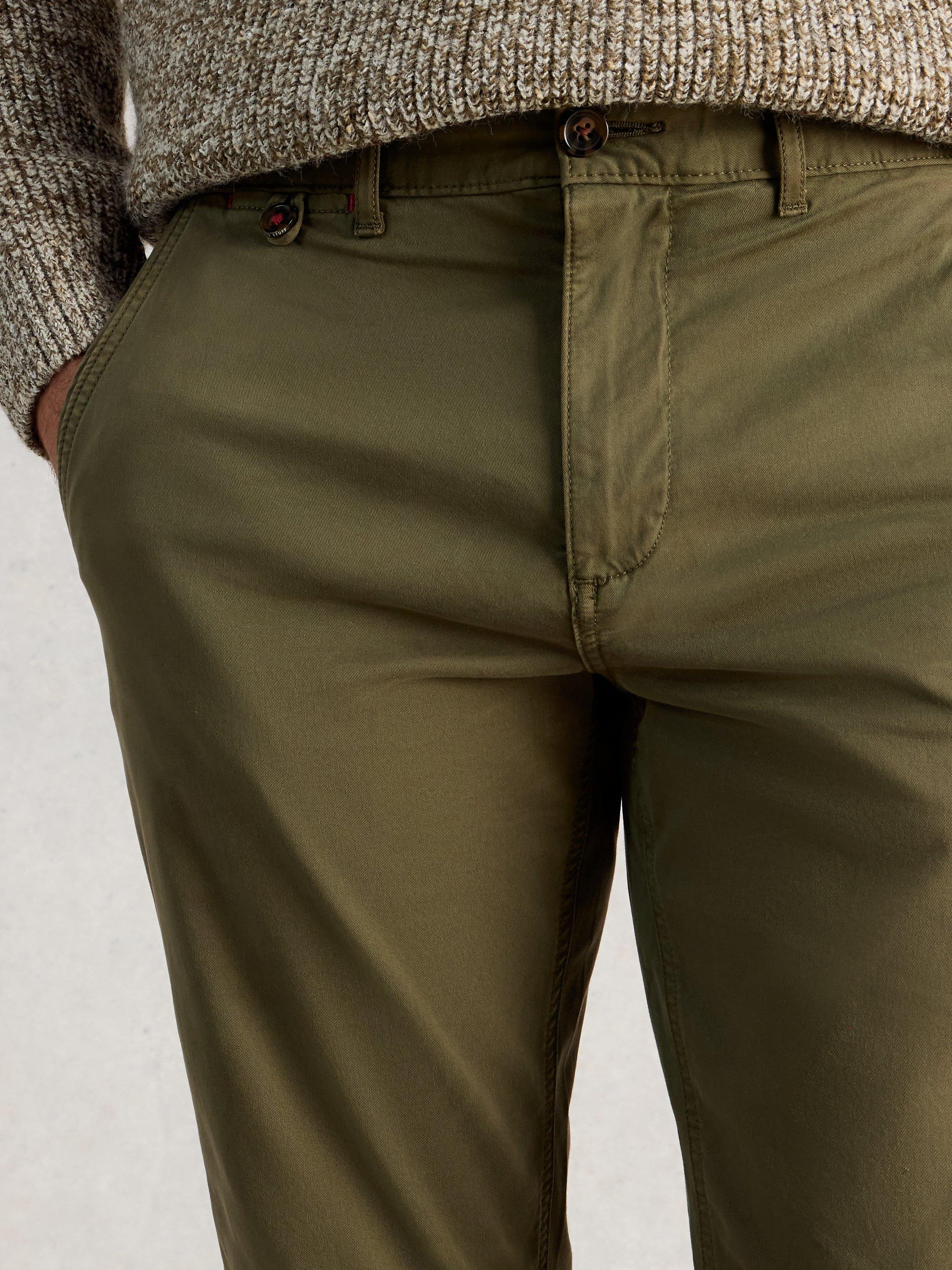 White Stuff Twister Chino Trouser - Khaki Green