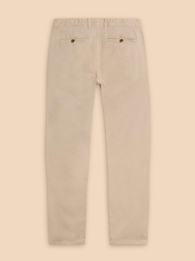 Sutton Organic Chino Trouser in LGT NAT - FLAT BACK